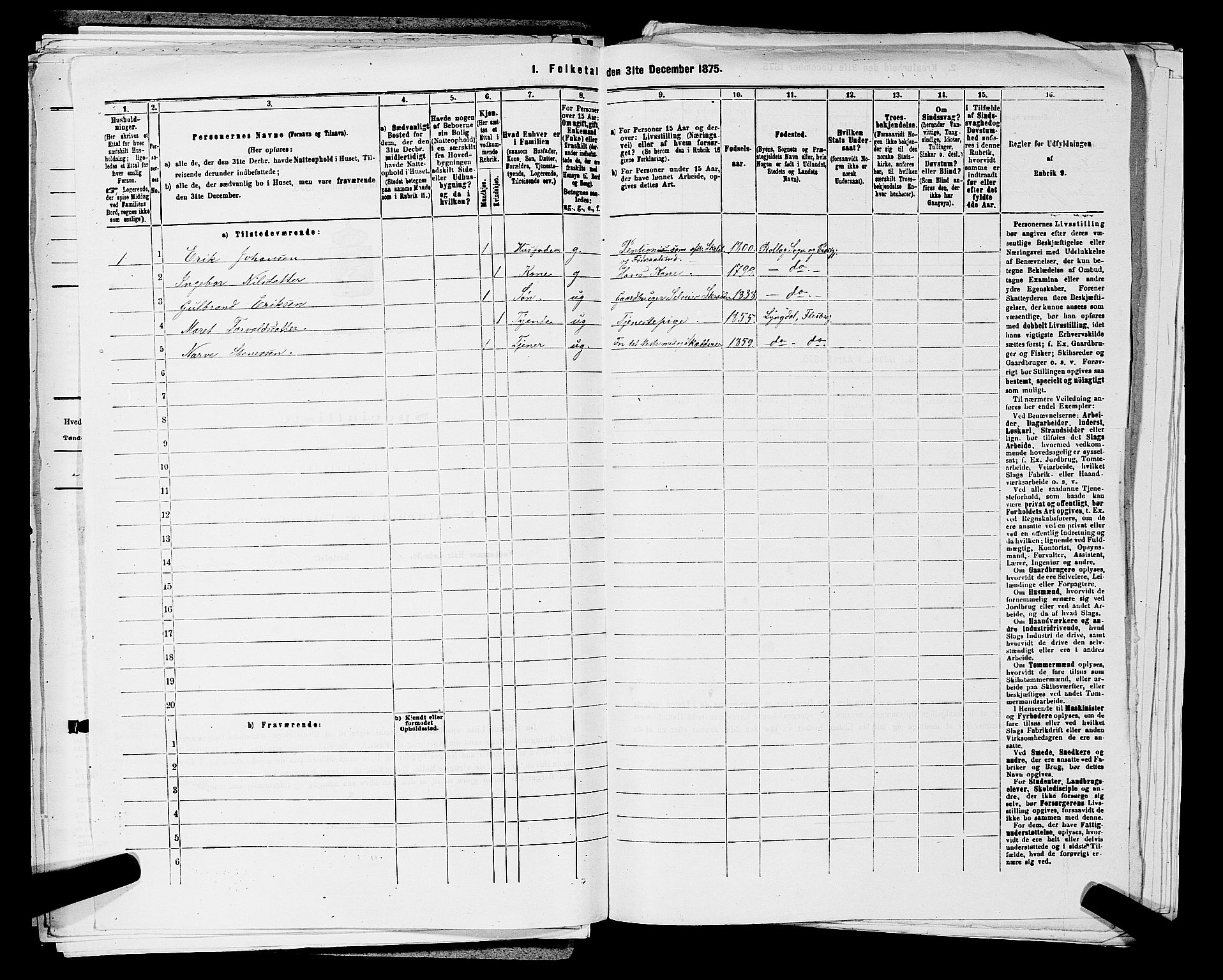 SAKO, 1875 census for 0632P Rollag, 1875, p. 515