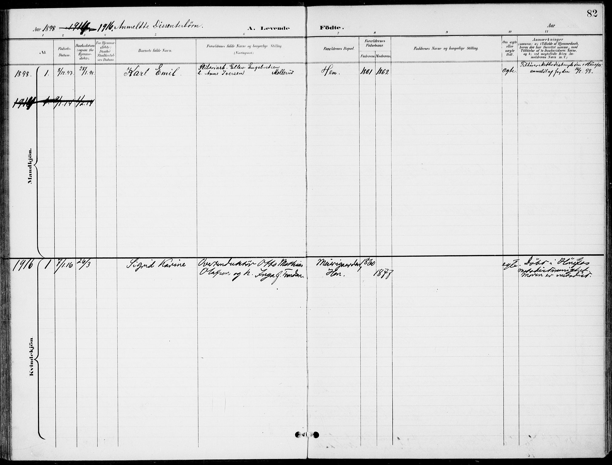 Ådal kirkebøker, SAKO/A-248/F/Fb/L0002: Parish register (official) no. II 2, 1898-1917, p. 82