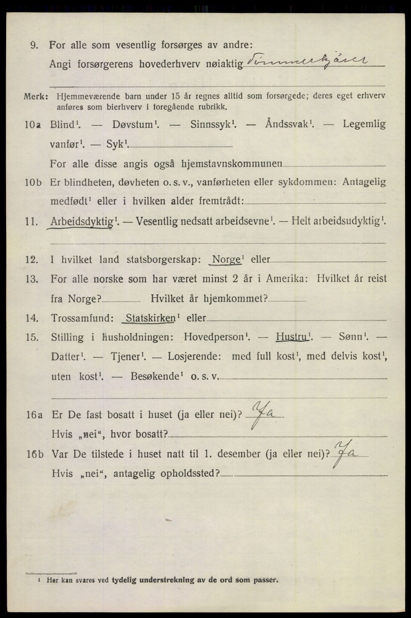 SAKO, 1920 census for Øvre Sandsvær, 1920, p. 2825
