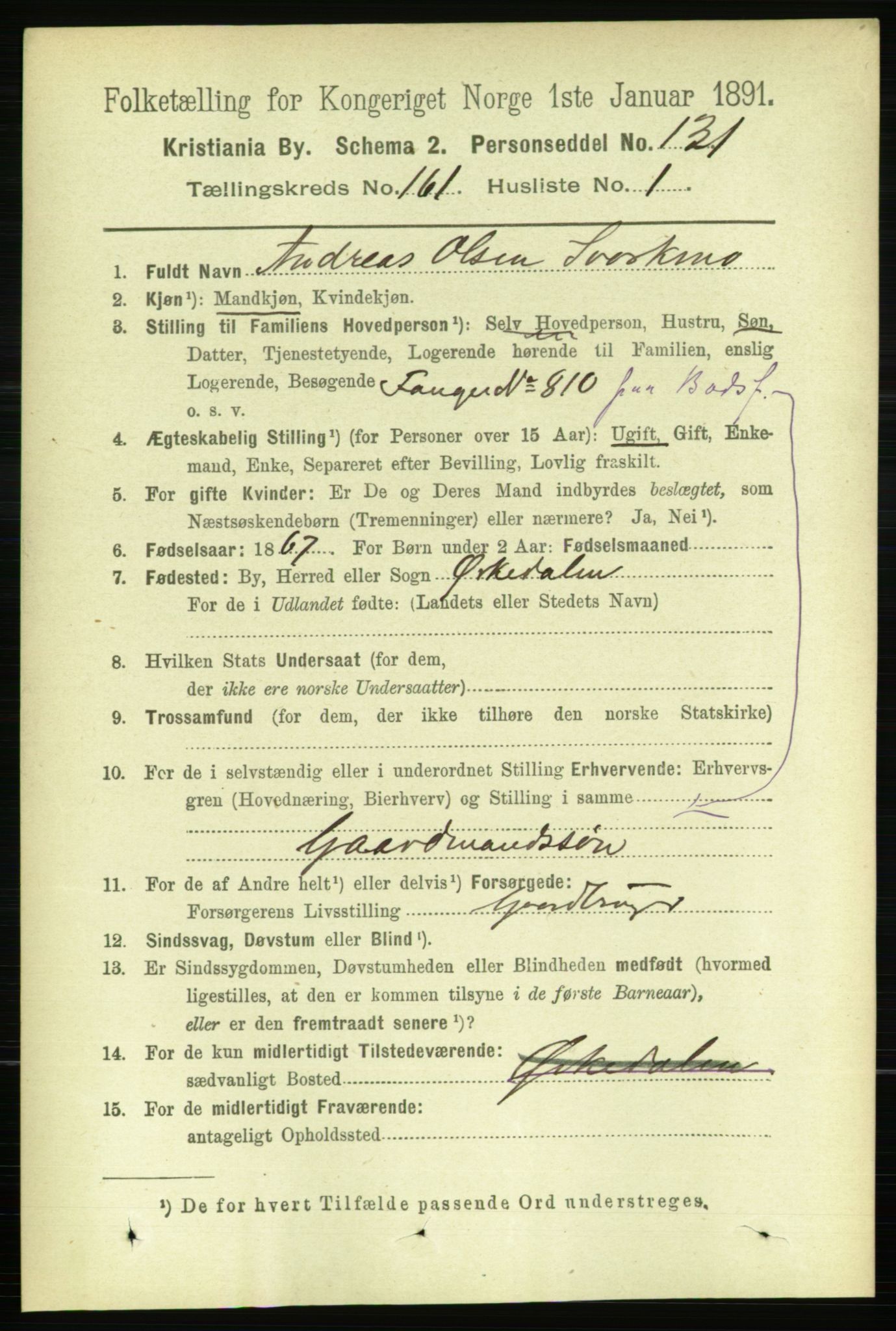 RA, 1891 census for 0301 Kristiania, 1891, p. 91549