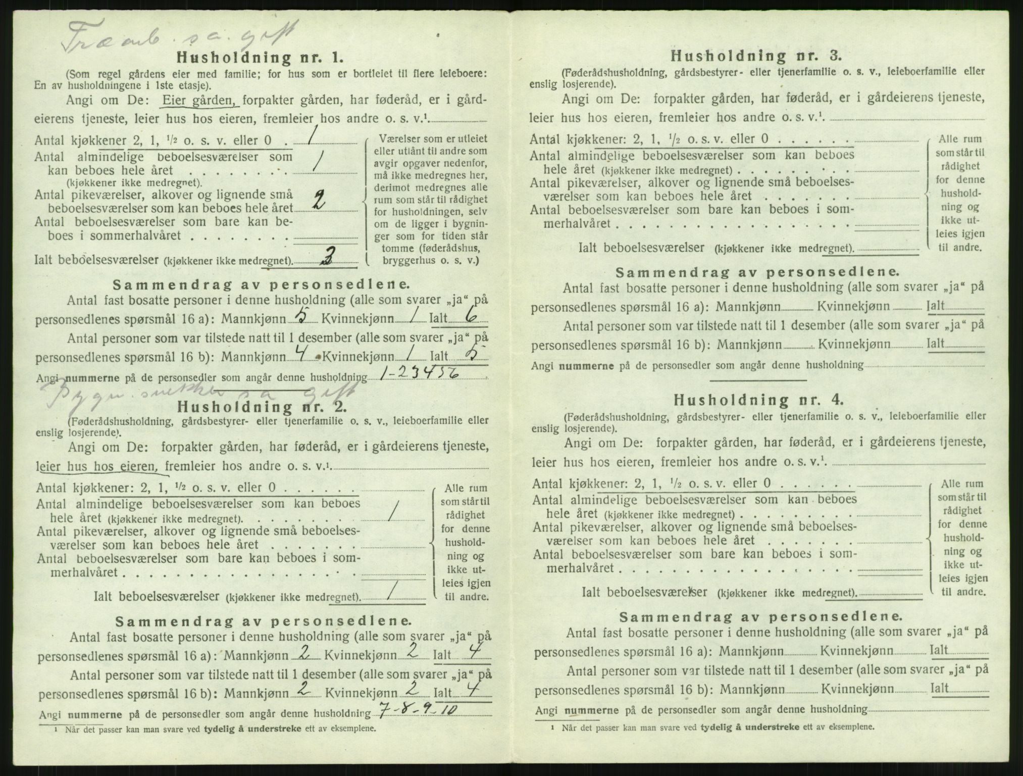 SAT, 1920 census for Borge, 1920, p. 264