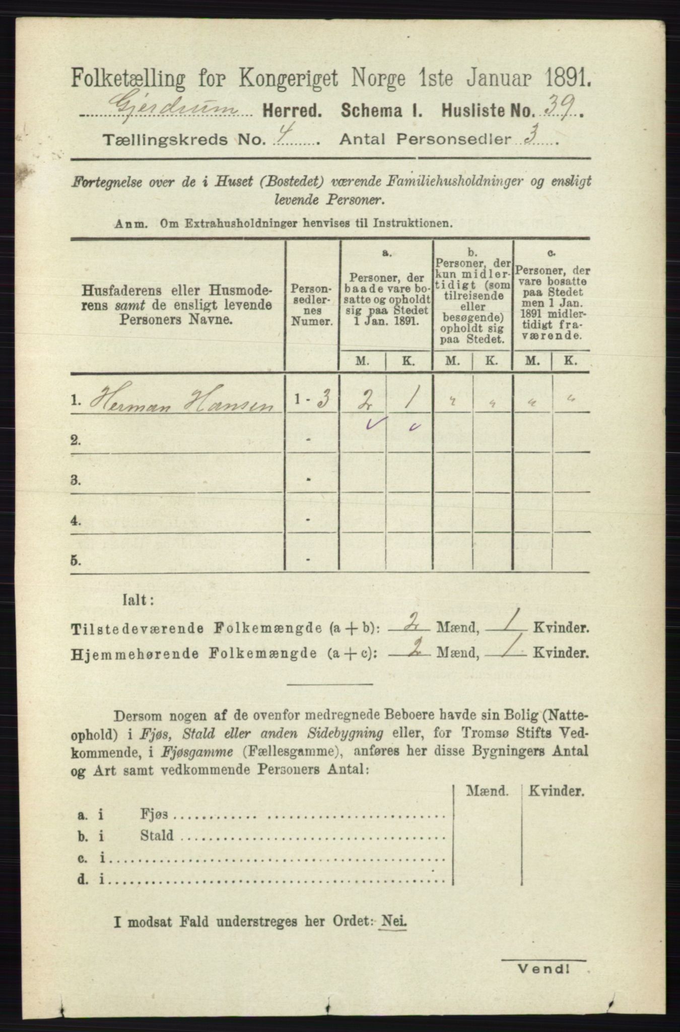RA, 1891 census for 0234 Gjerdrum, 1891, p. 1788