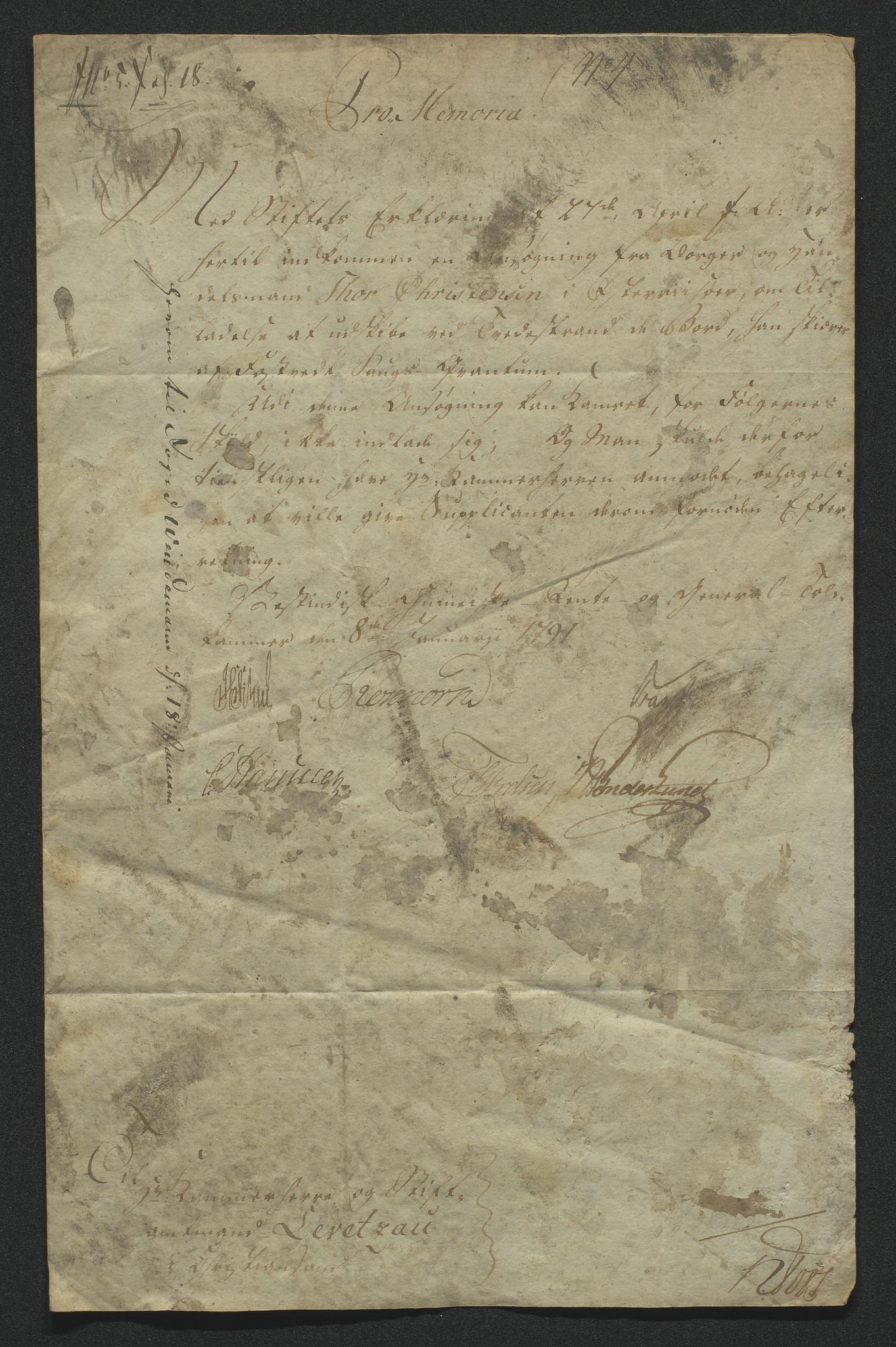 Stiftamtmannen i Kristiansand, SAK/1271-0005/D/Da/Daa/L0655: Generaltollkammeret, 1791-1796, p. 3