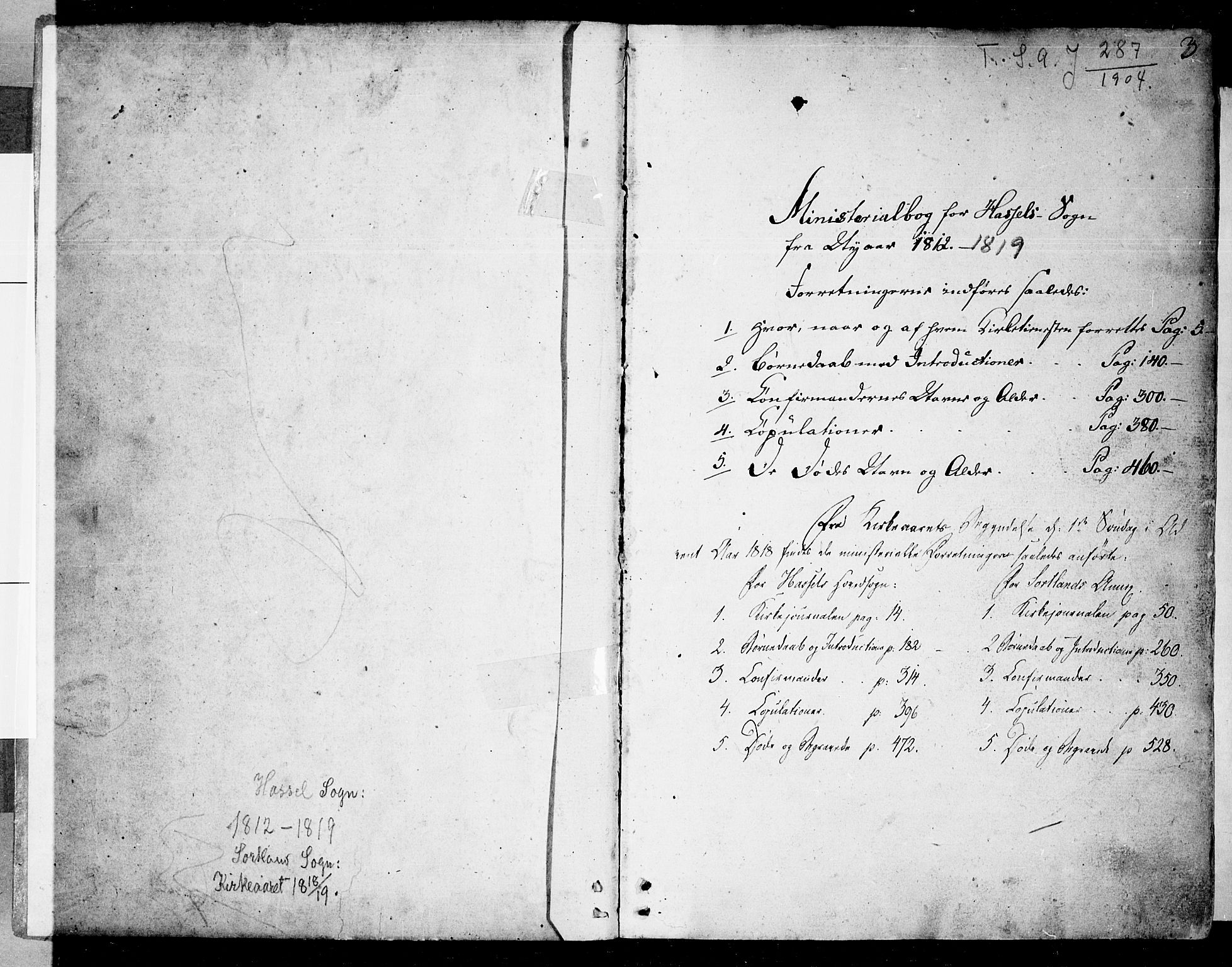 Ministerialprotokoller, klokkerbøker og fødselsregistre - Nordland, SAT/A-1459/888/L1235: Parish register (official) no. 888A04 /2, 1819-1819