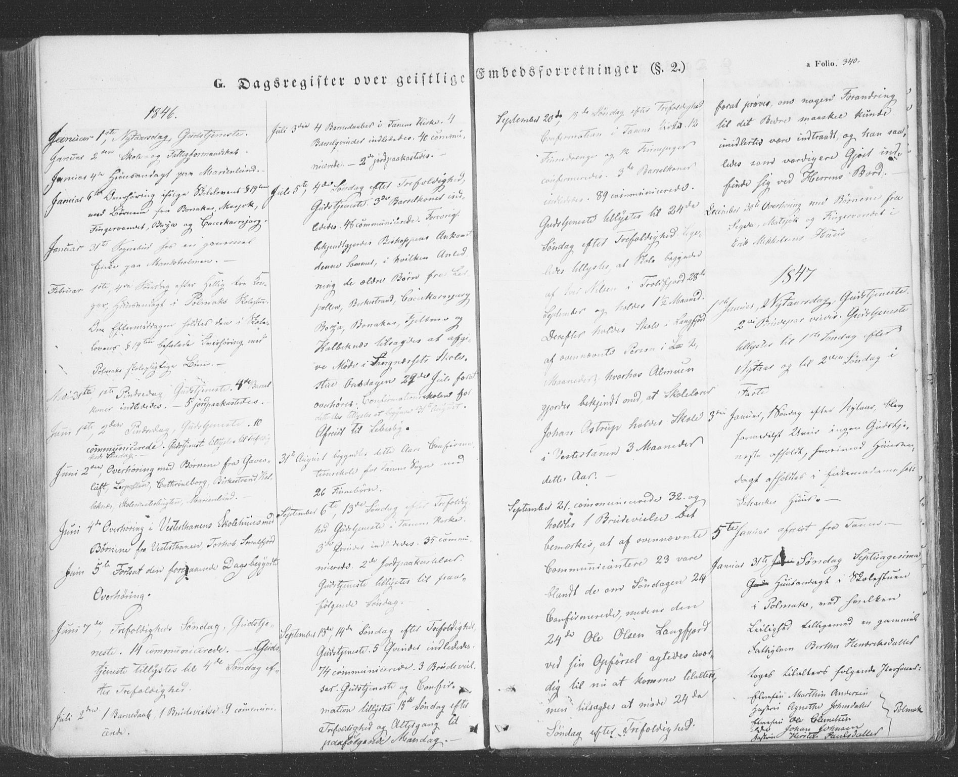 Tana sokneprestkontor, SATØ/S-1334/H/Ha/L0001kirke: Parish register (official) no. 1, 1846-1861, p. 340
