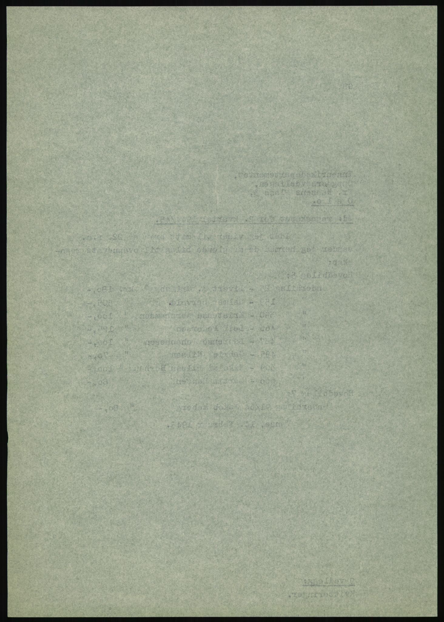 Forsvarsdepartementet, 10. kontor / Oppgjørskontoret, AV/RA-RAFA-1225/D/Db/L0180: Lista oppgjørskontor, 1942-1952, p. 140