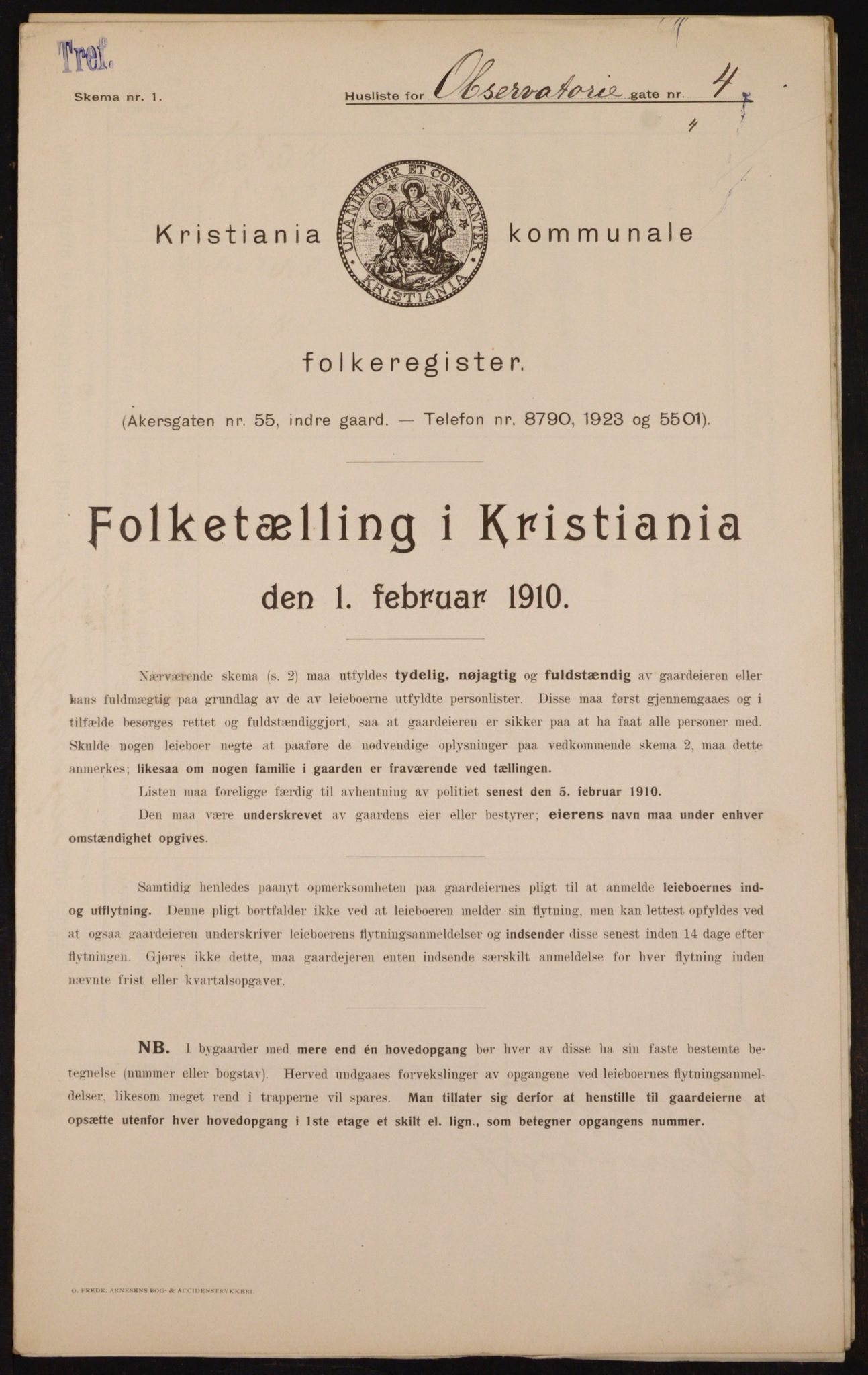 OBA, Municipal Census 1910 for Kristiania, 1910, p. 71602