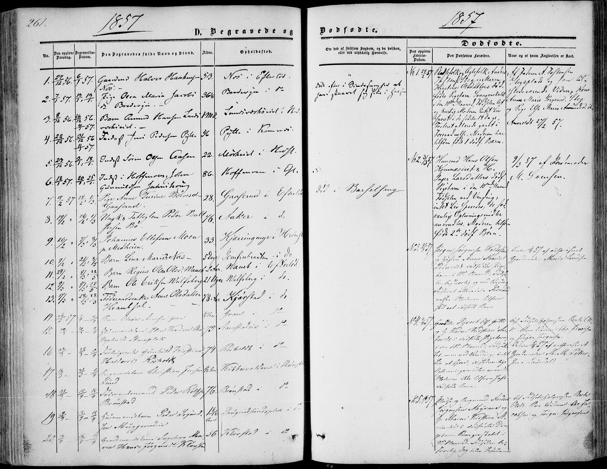 Sandsvær kirkebøker, AV/SAKO-A-244/F/Fa/L0006: Parish register (official) no. I 6, 1857-1868, p. 261