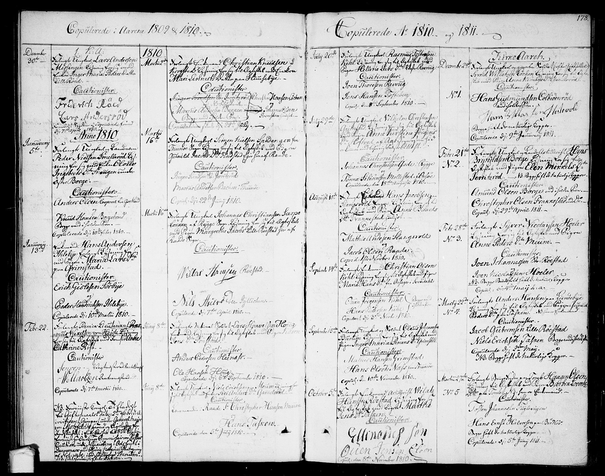 Råde prestekontor kirkebøker, AV/SAO-A-2009/F/Fa/L0003: Parish register (official) no. 3, 1806-1814, p. 178