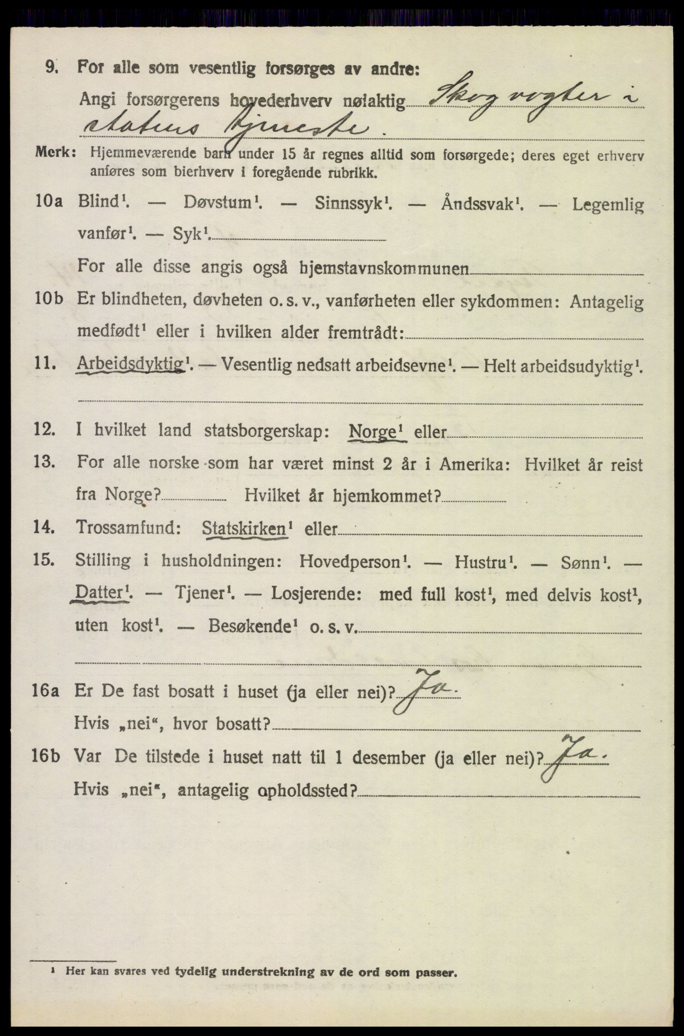 SAH, 1920 census for Trysil, 1920, p. 7872