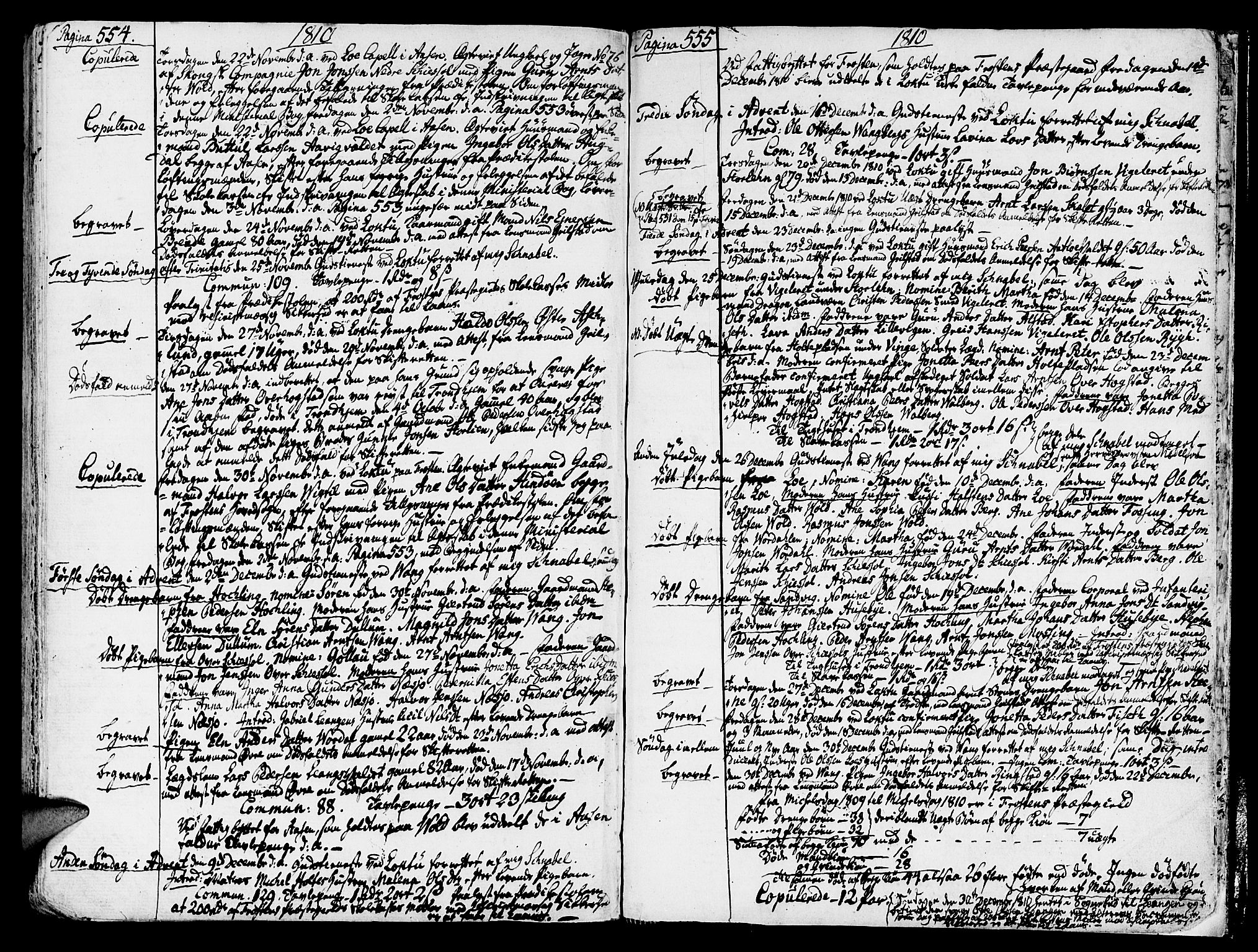 Ministerialprotokoller, klokkerbøker og fødselsregistre - Nord-Trøndelag, SAT/A-1458/713/L0110: Parish register (official) no. 713A02, 1778-1811, p. 554-555