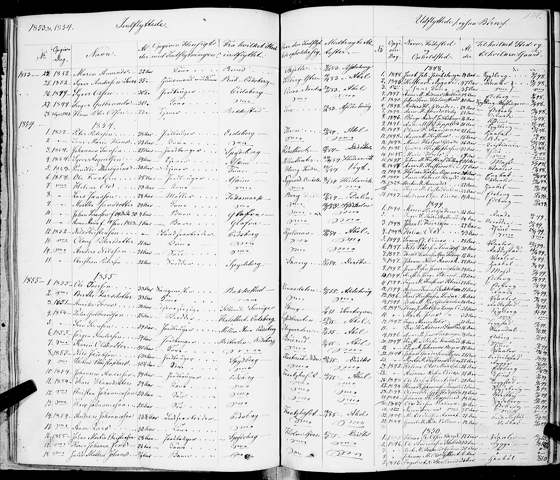 Skiptvet prestekontor Kirkebøker, AV/SAO-A-20009/F/Fa/L0006: Parish register (official) no. 6, 1839-1860, p. 240