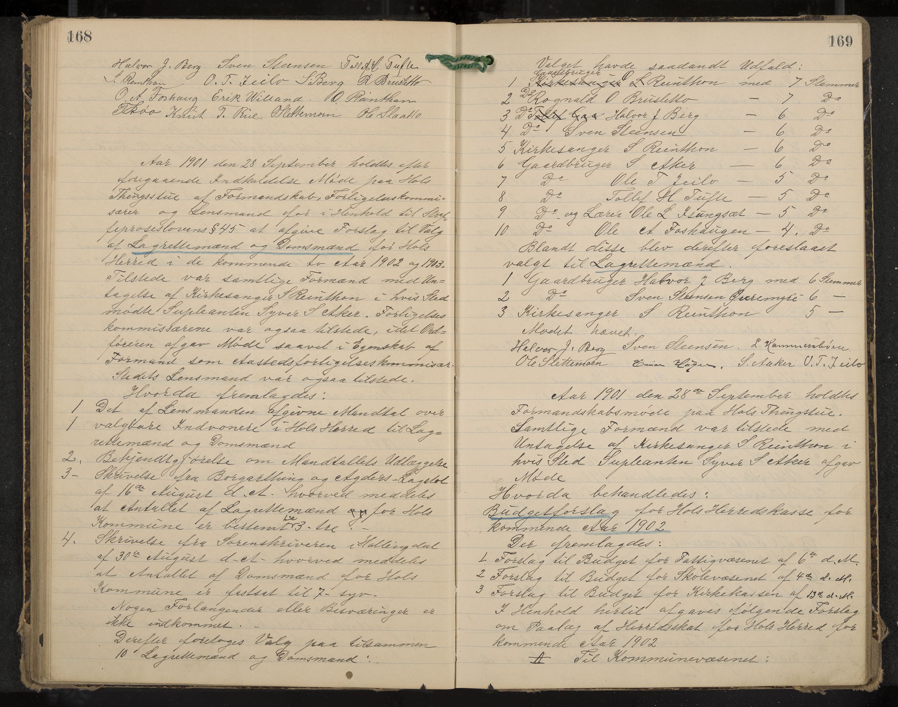 Hol formannskap og sentraladministrasjon, IKAK/0620021-1/A/L0003: Møtebok, 1897-1904, p. 168-169