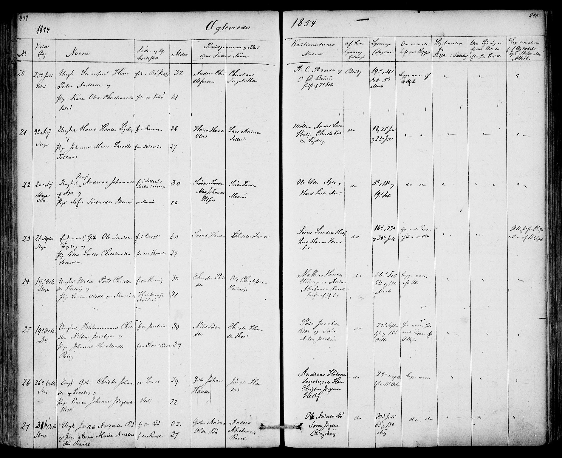 Sem kirkebøker, AV/SAKO-A-5/F/Fa/L0006: Parish register (official) no. I 6, 1843-1855, p. 239-240