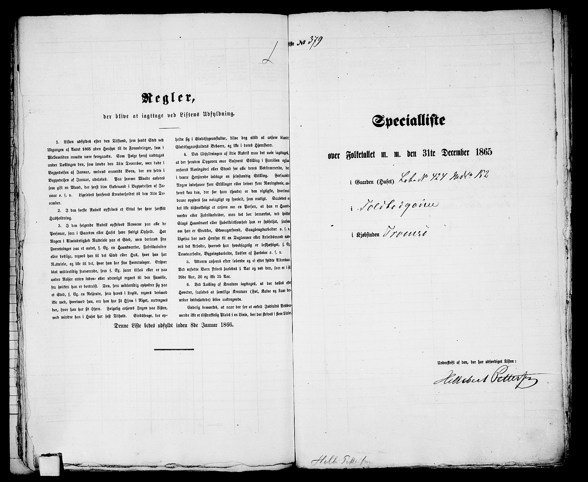 RA, 1865 census for Tromsø, 1865, p. 776