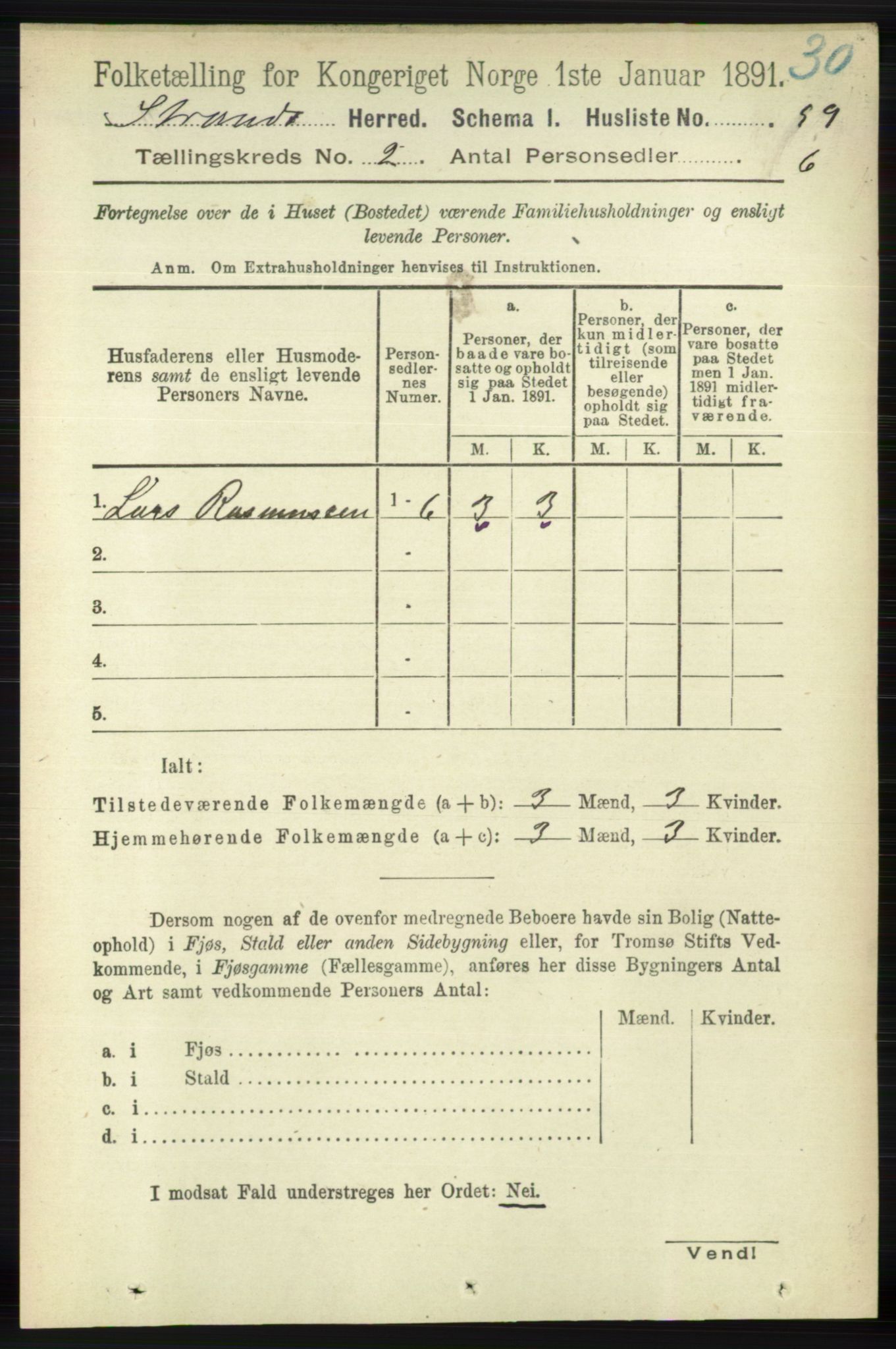 RA, 1891 census for 1130 Strand, 1891, p. 412