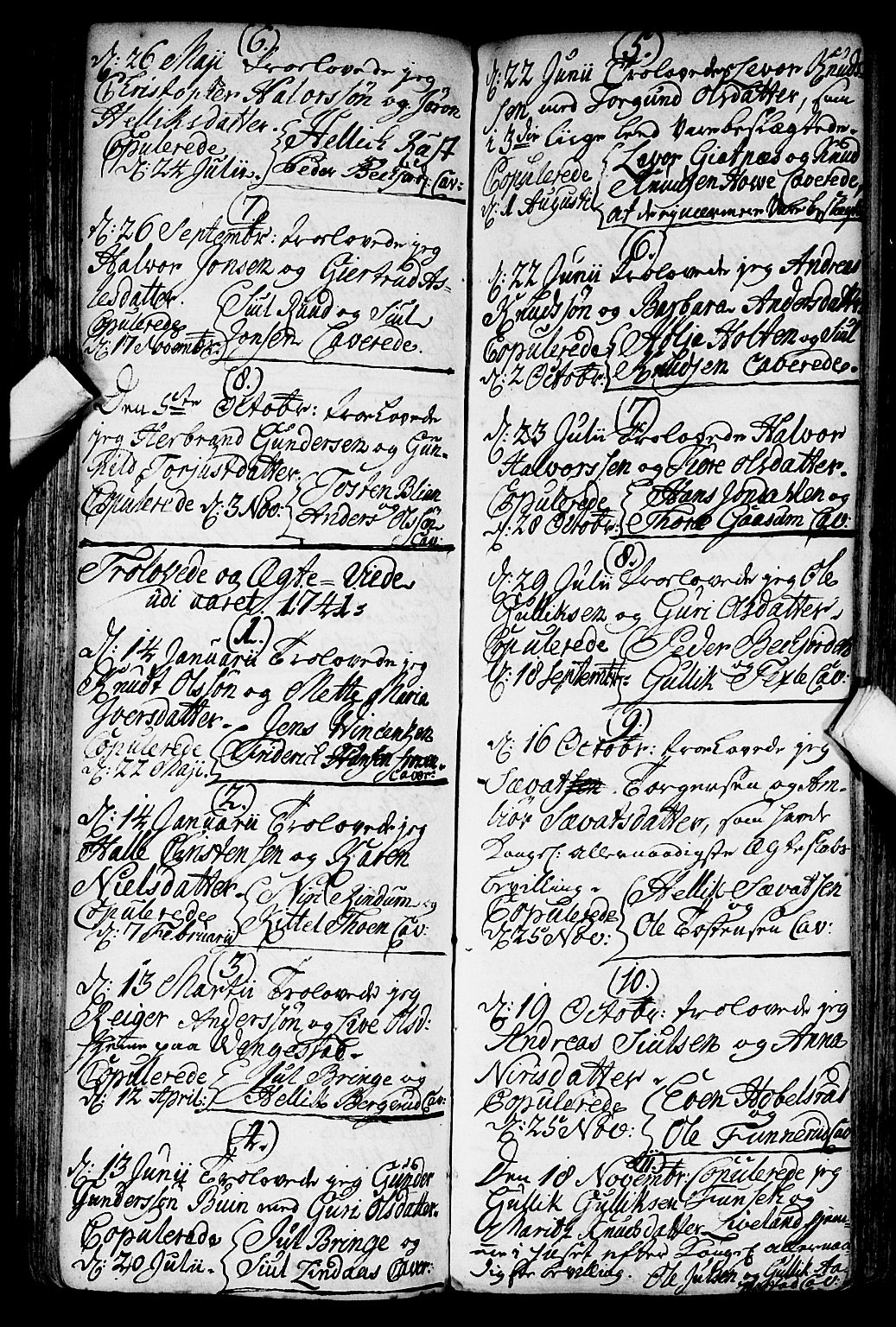 Flesberg kirkebøker, SAKO/A-18/F/Fa/L0002: Parish register (official) no. I 2, 1726-1747