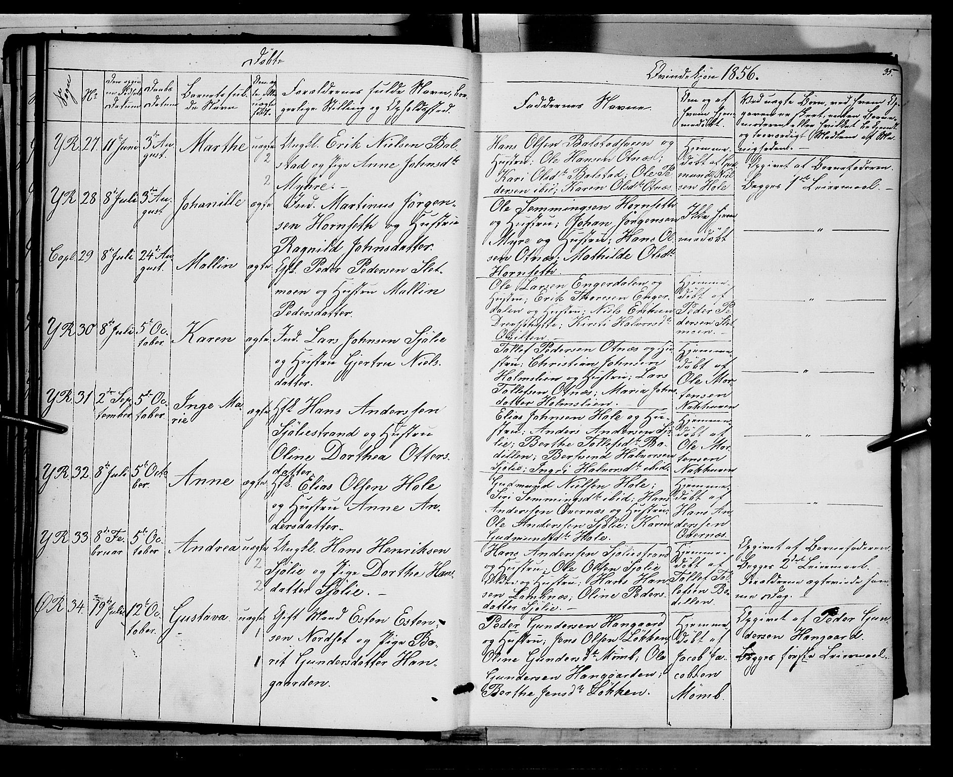 Rendalen prestekontor, AV/SAH-PREST-054/H/Ha/Haa/L0005: Parish register (official) no. 5, 1853-1866, p. 35