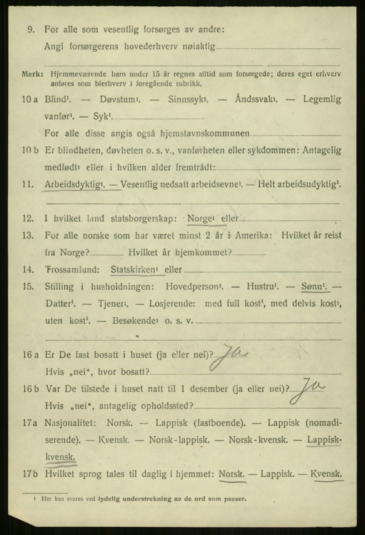 SATØ, 1920 census for Lyngen, 1920, p. 7558