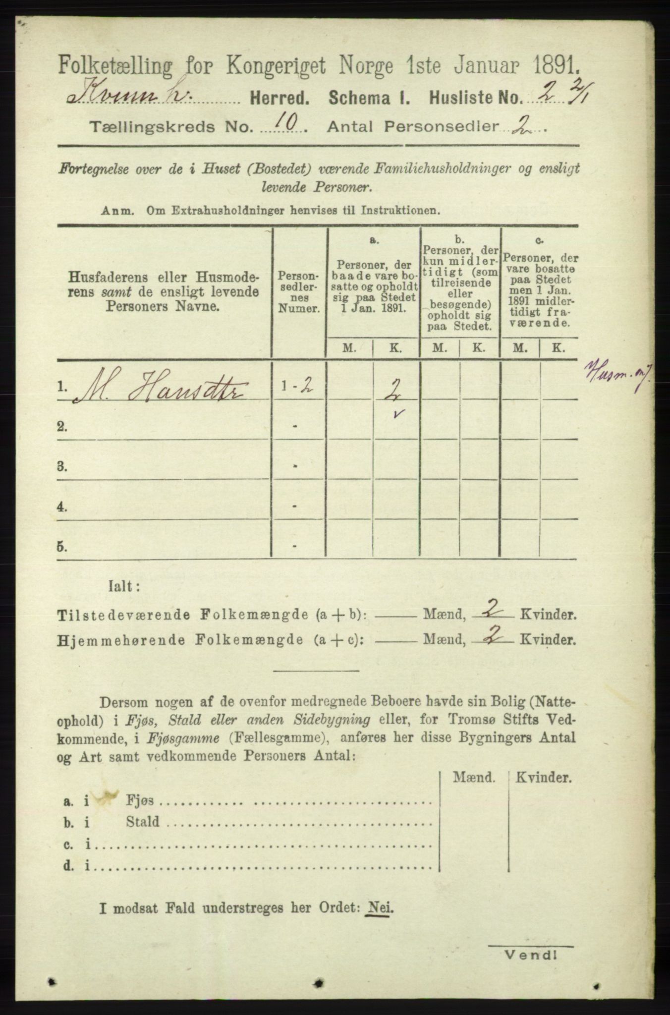 RA, 1891 census for 1224 Kvinnherad, 1891, p. 3522