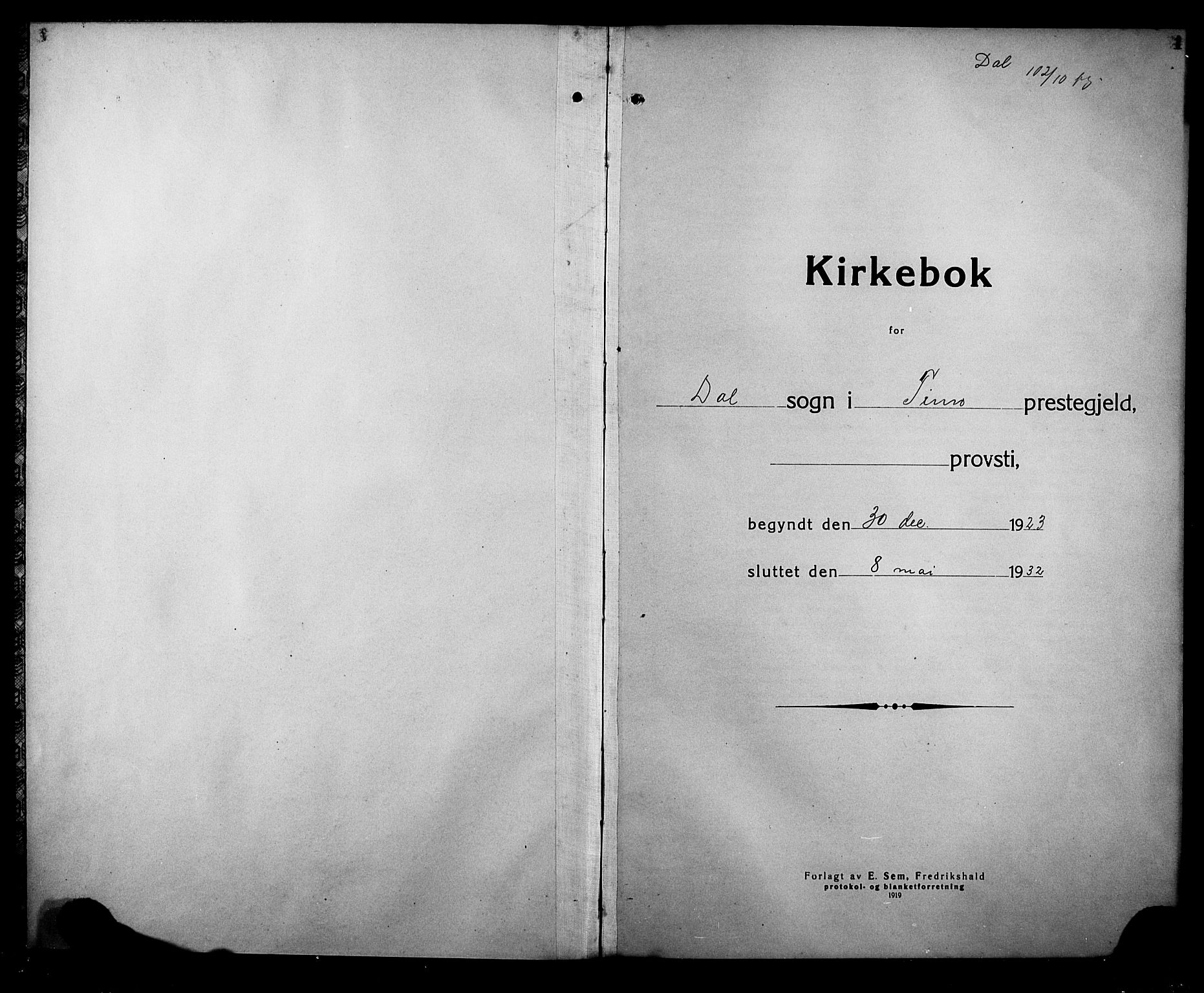 Rjukan kirkebøker, SAKO/A-294/G/Ga/L0004: Parish register (copy) no. 4, 1923-1932, p. 1