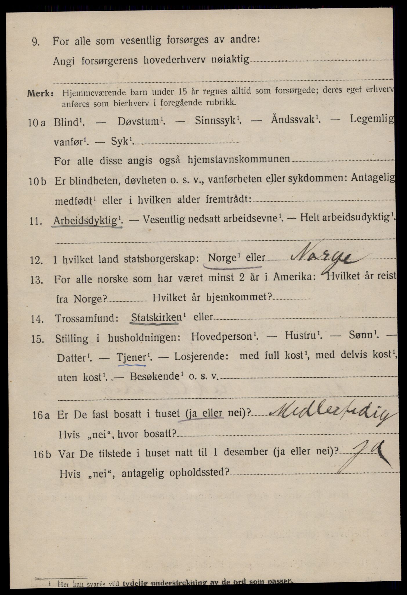 SAT, 1920 census for Ålesund, 1920, p. 19033