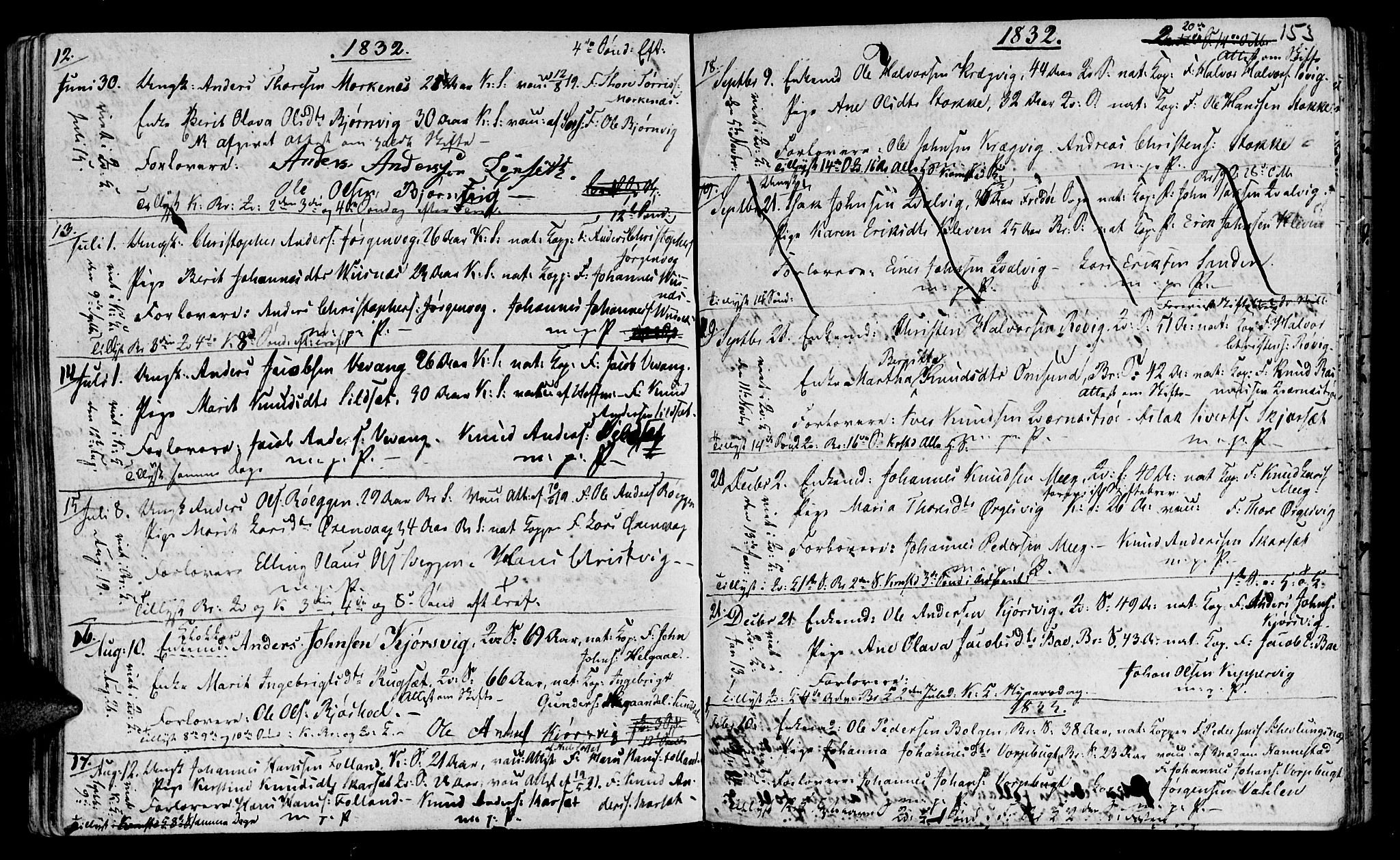 Ministerialprotokoller, klokkerbøker og fødselsregistre - Møre og Romsdal, SAT/A-1454/568/L0795: Parish register (official) no. 568A04, 1802-1845, p. 153
