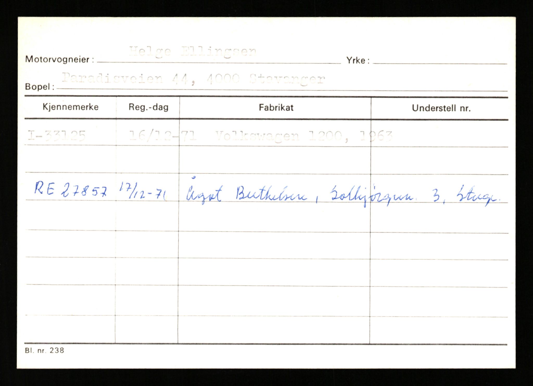 Stavanger trafikkstasjon, AV/SAST-A-101942/0/G/L0005: Registreringsnummer: 23000 - 34245, 1930-1971, p. 3126