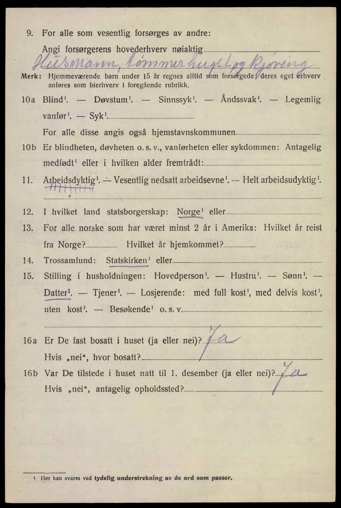 SAKO, 1920 census for Krødsherad, 1920, p. 2822