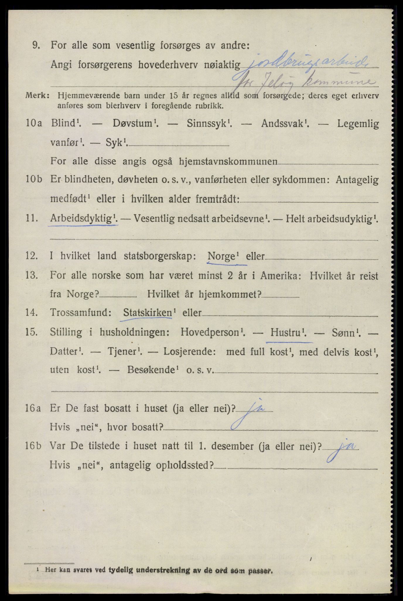 SAO, 1920 census for Moss land district, 1920, p. 5754