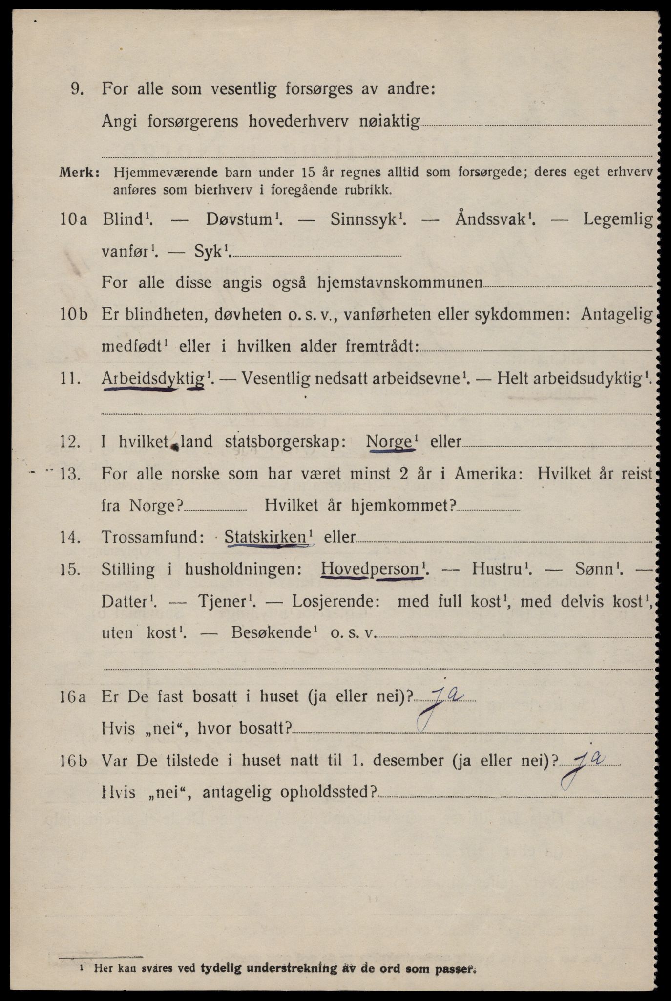 SAST, 1920 census for Hetland, 1920, p. 19950