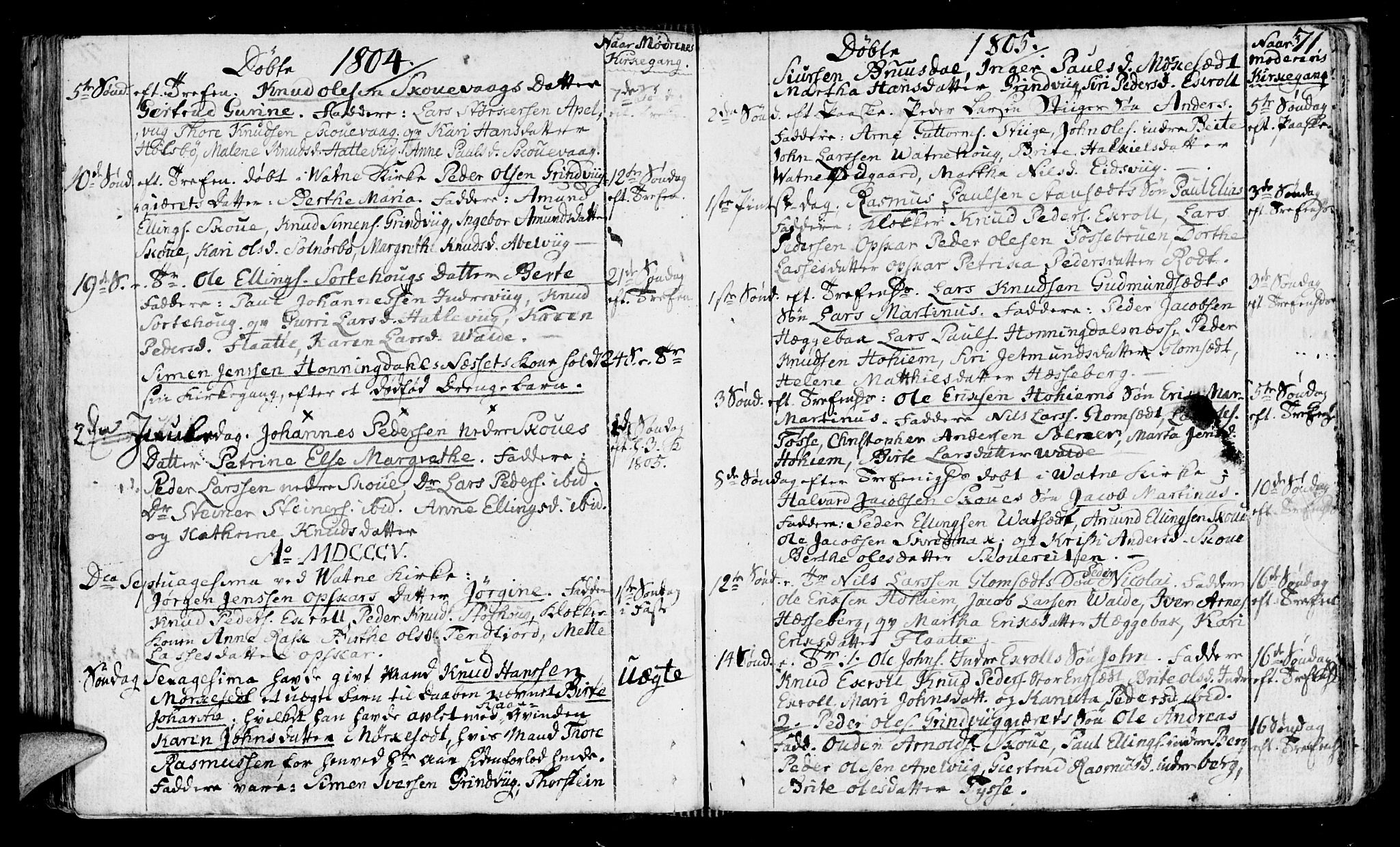 Ministerialprotokoller, klokkerbøker og fødselsregistre - Møre og Romsdal, SAT/A-1454/524/L0350: Parish register (official) no. 524A02, 1780-1817, p. 71