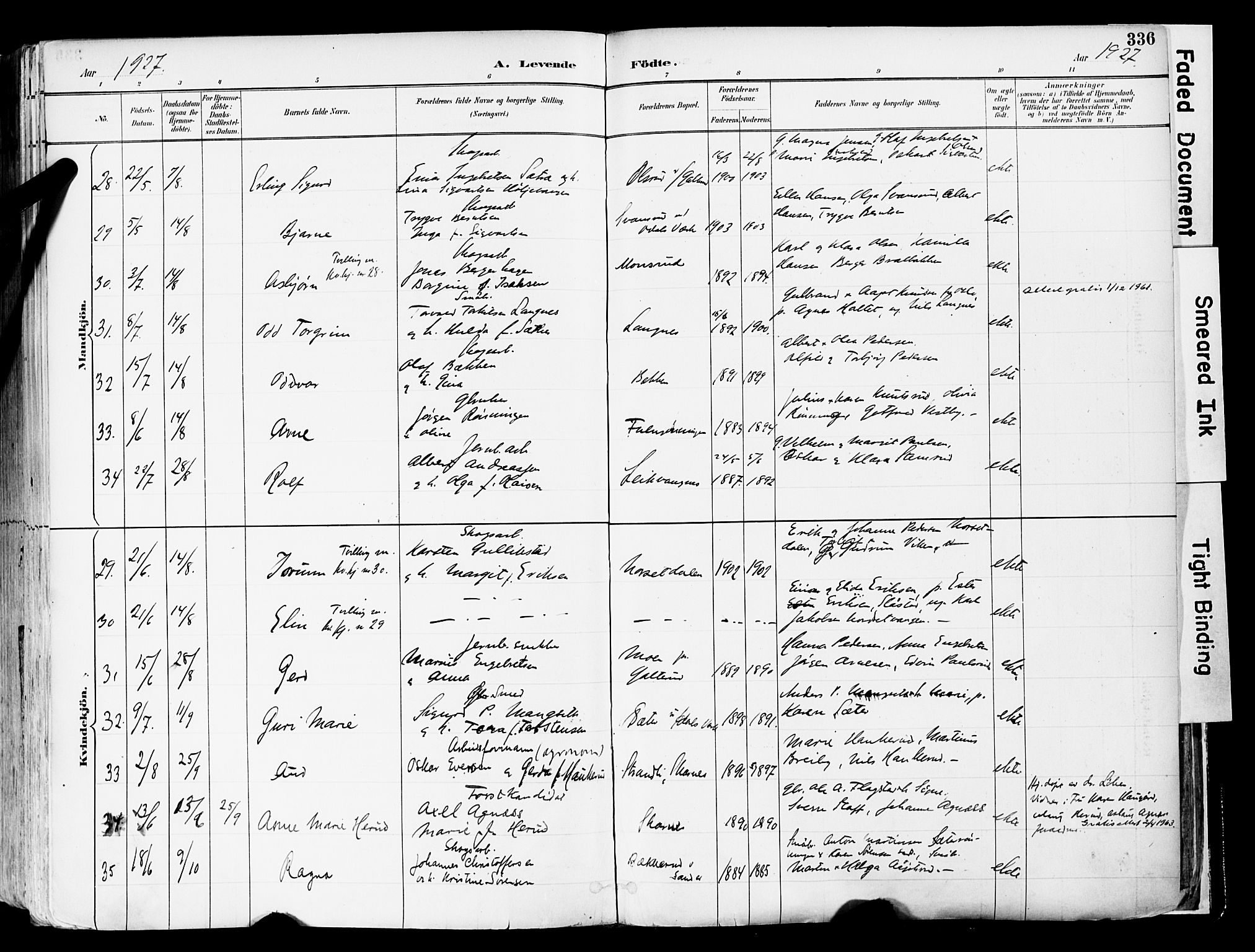 Sør-Odal prestekontor, AV/SAH-PREST-030/H/Ha/Haa/L0006: Parish register (official) no. 6, 1886-1931, p. 336