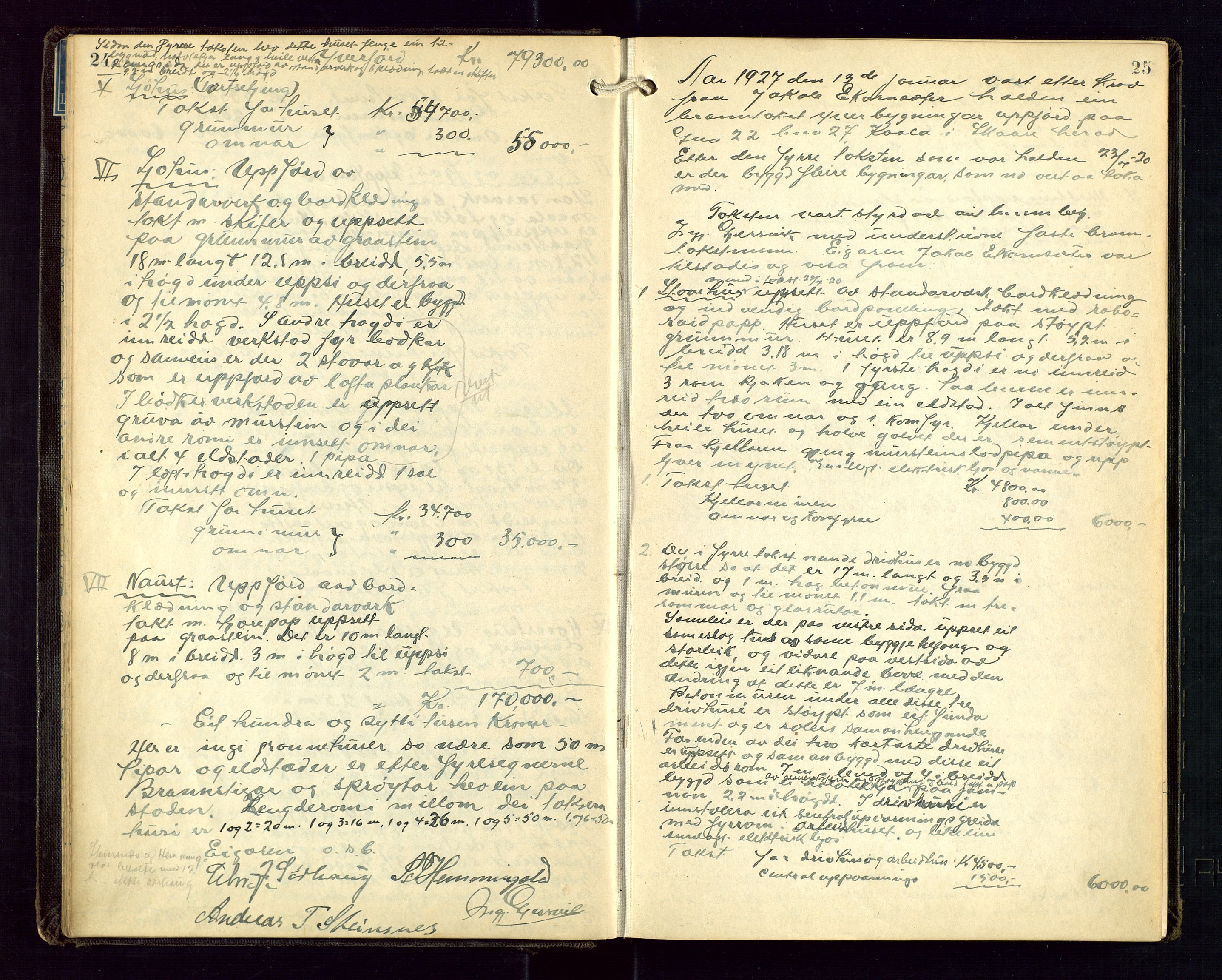 Torvestad lensmannskontor, AV/SAST-A-100307/1/Goa/L0004: "Brandtakstsprotokoll for lensmannen i Torvastad", 1925-1934, p. 24-25