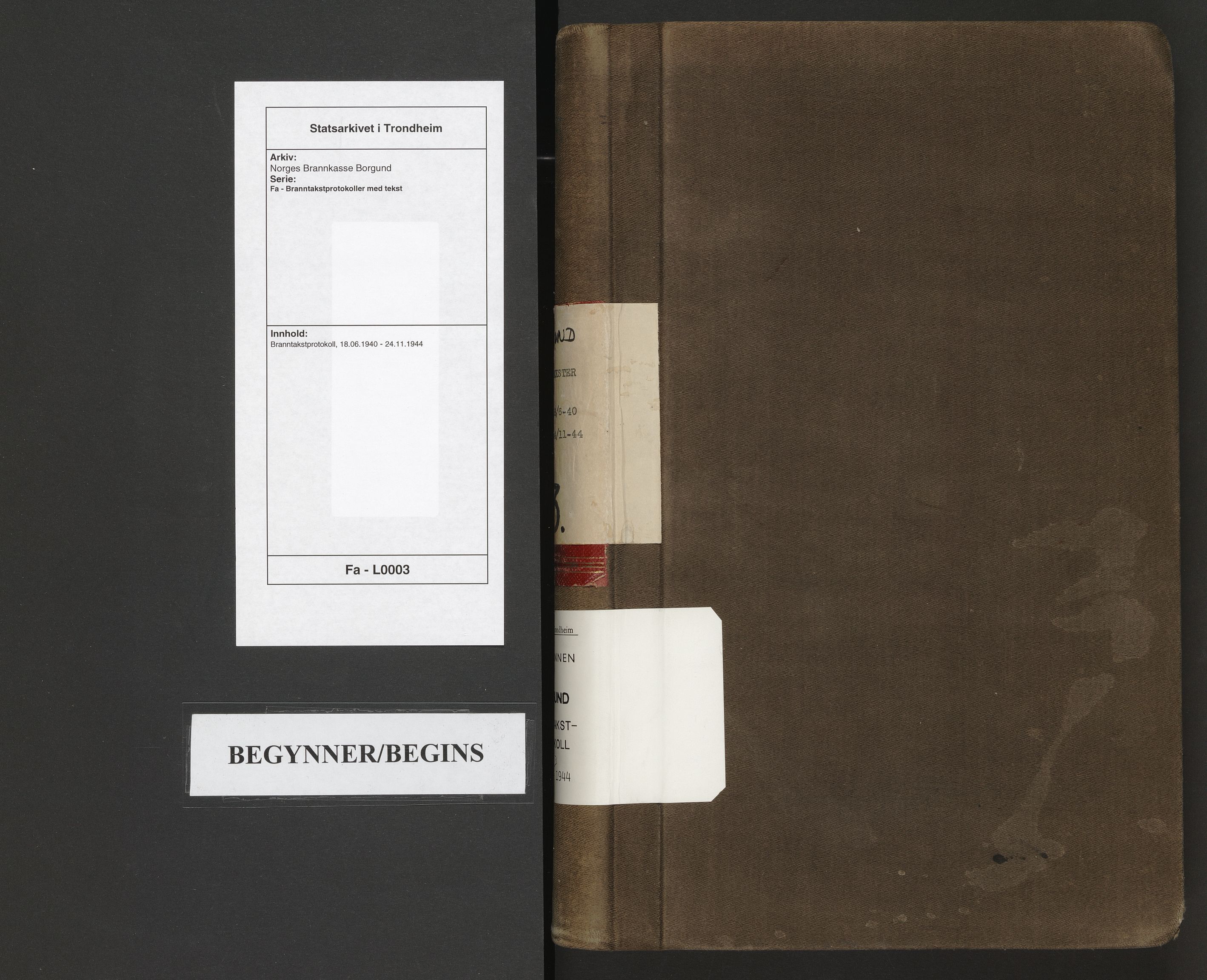 Norges Brannkasse Borgund, SAT/A-5495/Fa/L0003: Branntakstprotokoll, 1940-1944