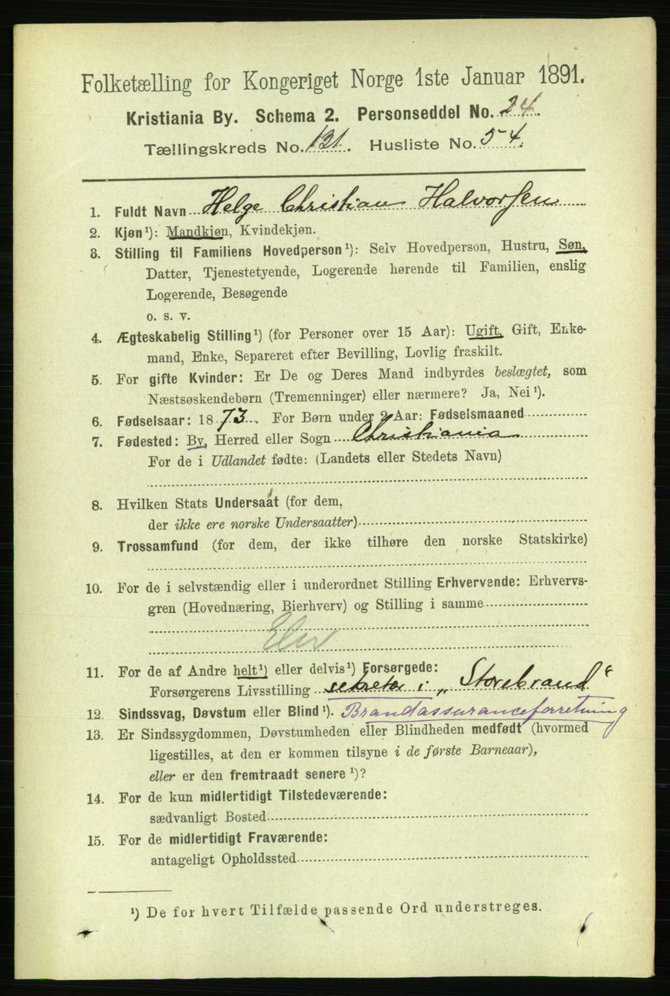 RA, 1891 census for 0301 Kristiania, 1891, p. 71420