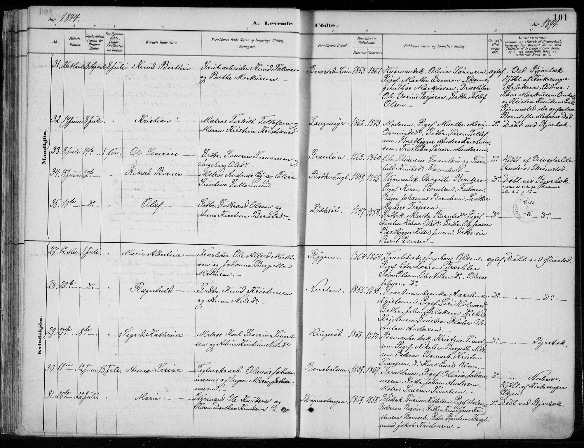 Øyestad sokneprestkontor, AV/SAK-1111-0049/F/Fa/L0017: Parish register (official) no. A 17, 1887-1896, p. 101