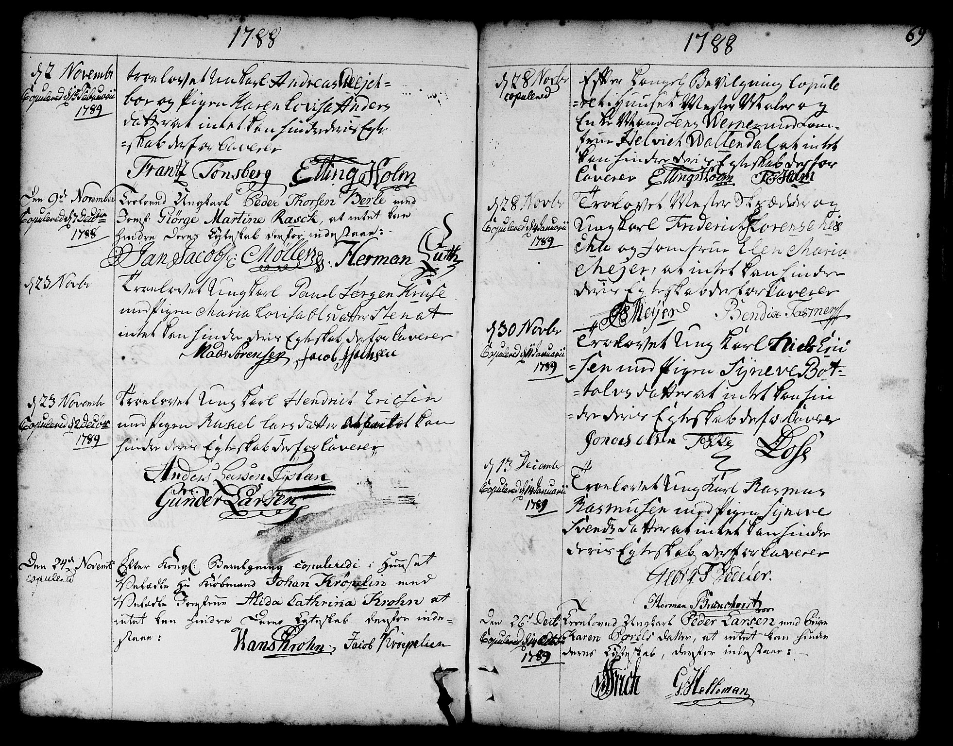 Nykirken Sokneprestembete, SAB/A-77101/H/Haa/L0008: Parish register (official) no. A 8, 1776-1814, p. 69