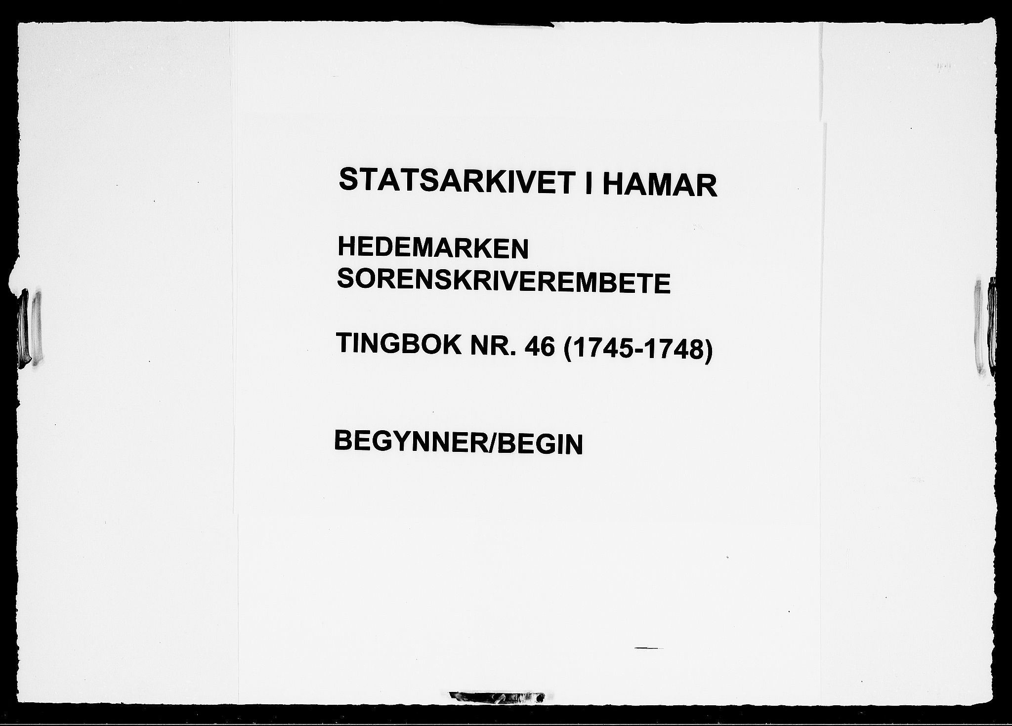 Hedemarken sorenskriveri, AV/SAH-TING-034/G/Gb/L0046: Tingbok, 1745-1748