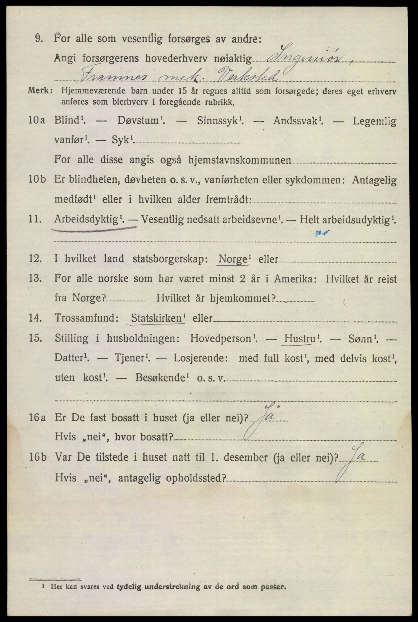 SAKO, 1920 census for Sandeherred, 1920, p. 16139