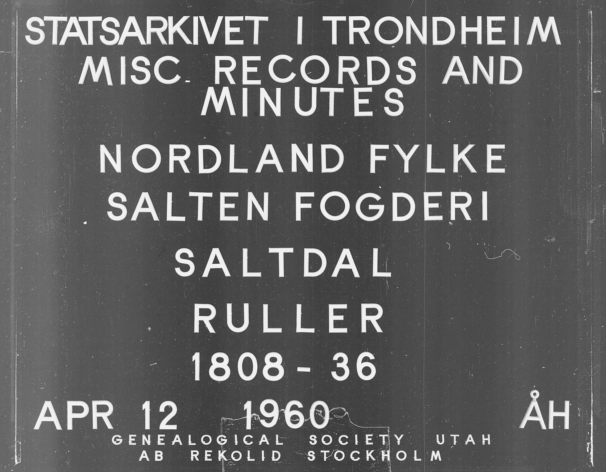 Fylkesmannen i Nordland, SAT/A-0499/1.1/R/Ra/L0019: Innrulleringsmanntall for Skjerstad, 1808-1836, p. 1