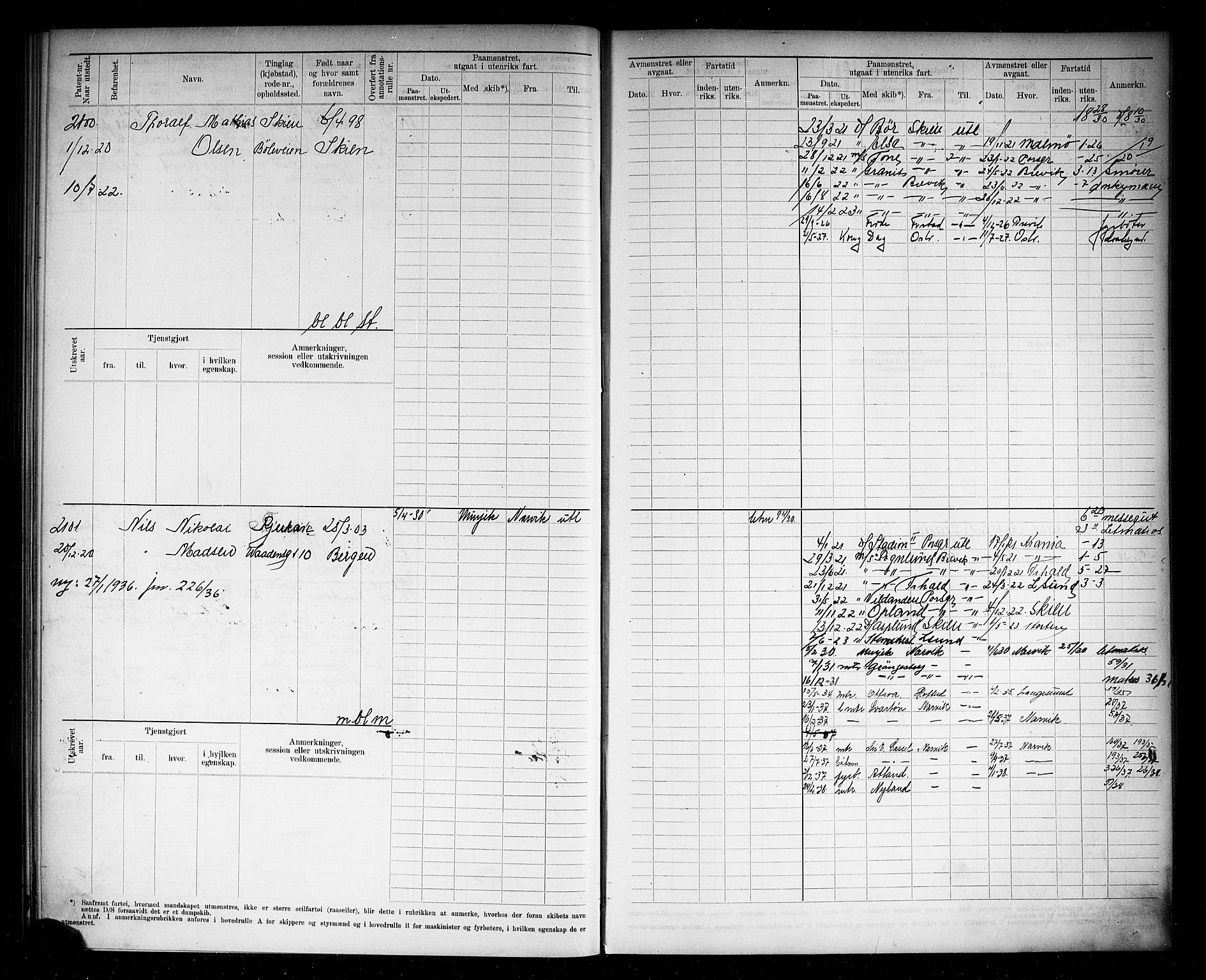 Skien innrulleringskontor, AV/SAKO-A-832/F/Fb/L0007: Hovedrulle, 1913-1927, p. 159