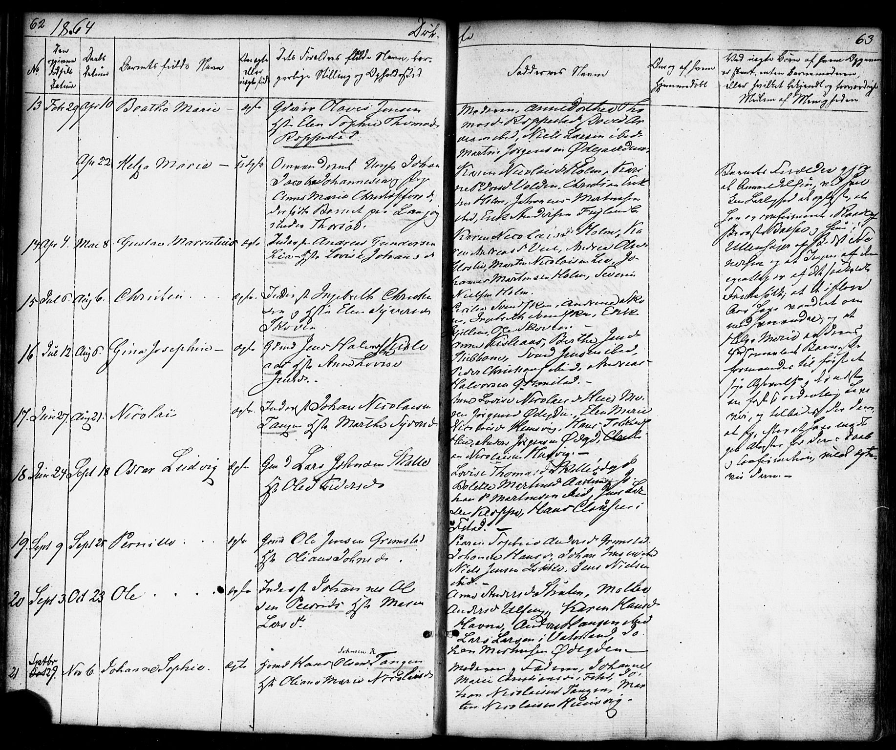 Borge prestekontor Kirkebøker, AV/SAO-A-10903/F/Fb/L0002: Parish register (official) no. II 2, 1853-1877, p. 62-63