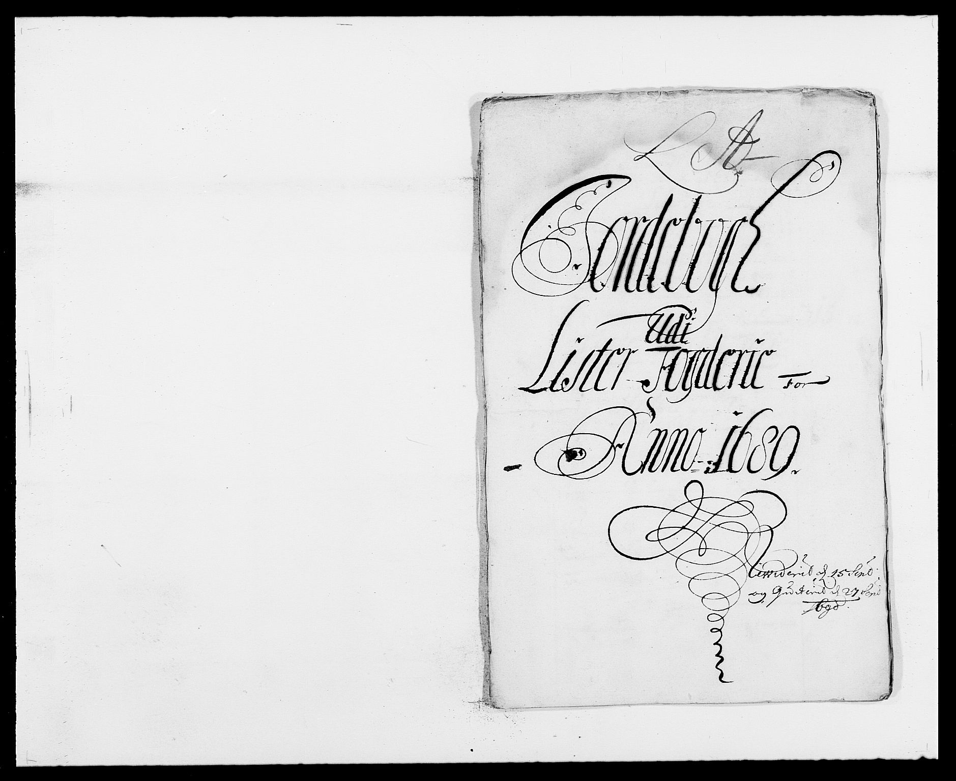 Rentekammeret inntil 1814, Reviderte regnskaper, Fogderegnskap, AV/RA-EA-4092/R41/L2535: Fogderegnskap Lista, 1686-1689, p. 1