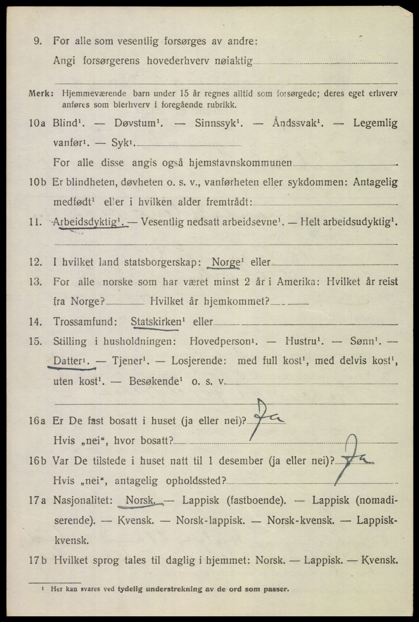 SAT, 1920 census for Tjeldsund, 1920, p. 2691