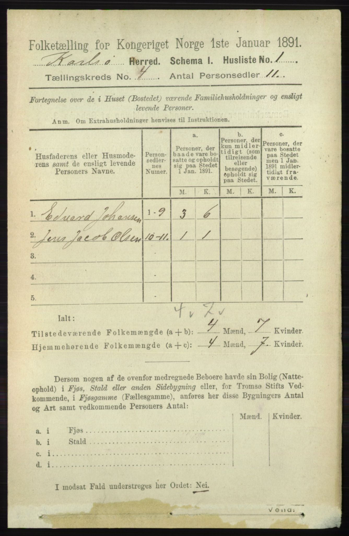 RA, 1891 census for 1936 Karlsøy, 1891, p. 773