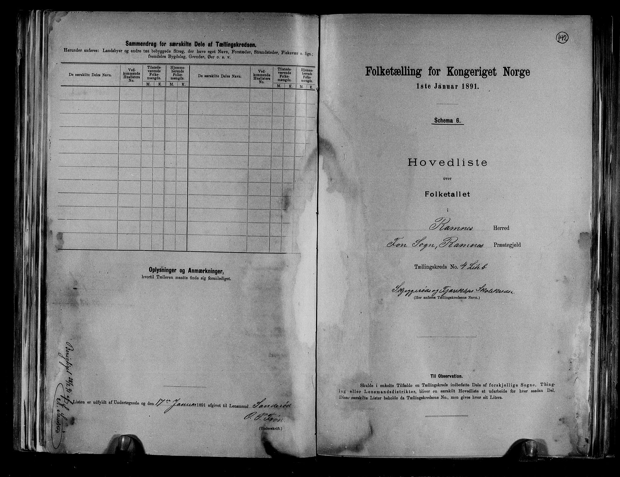 RA, 1891 census for 0718 Ramnes, 1891, p. 16