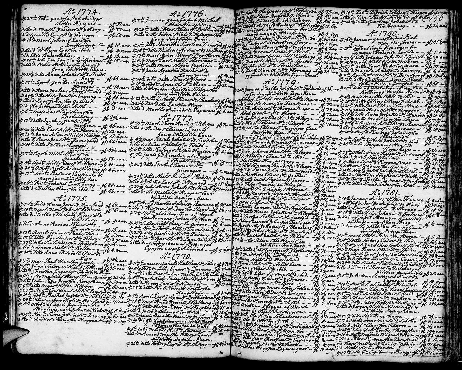 Askøy Sokneprestembete, SAB/A-74101/H/Ha/Haa/Haaa/L0001: Parish register (official) no. A 1, 1742-1818, p. 156