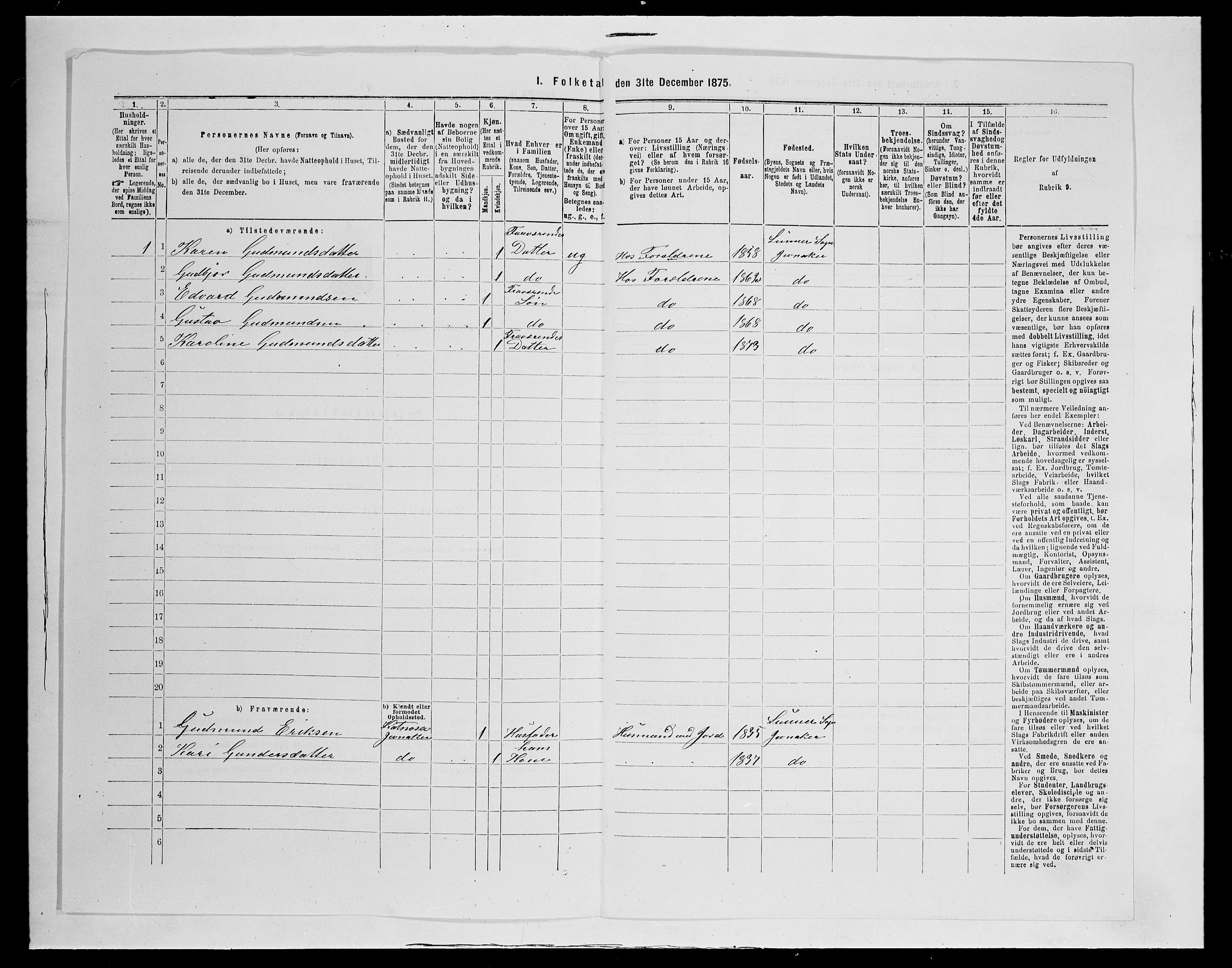 SAH, 1875 census for 0532P Jevnaker, 1875, p. 1114