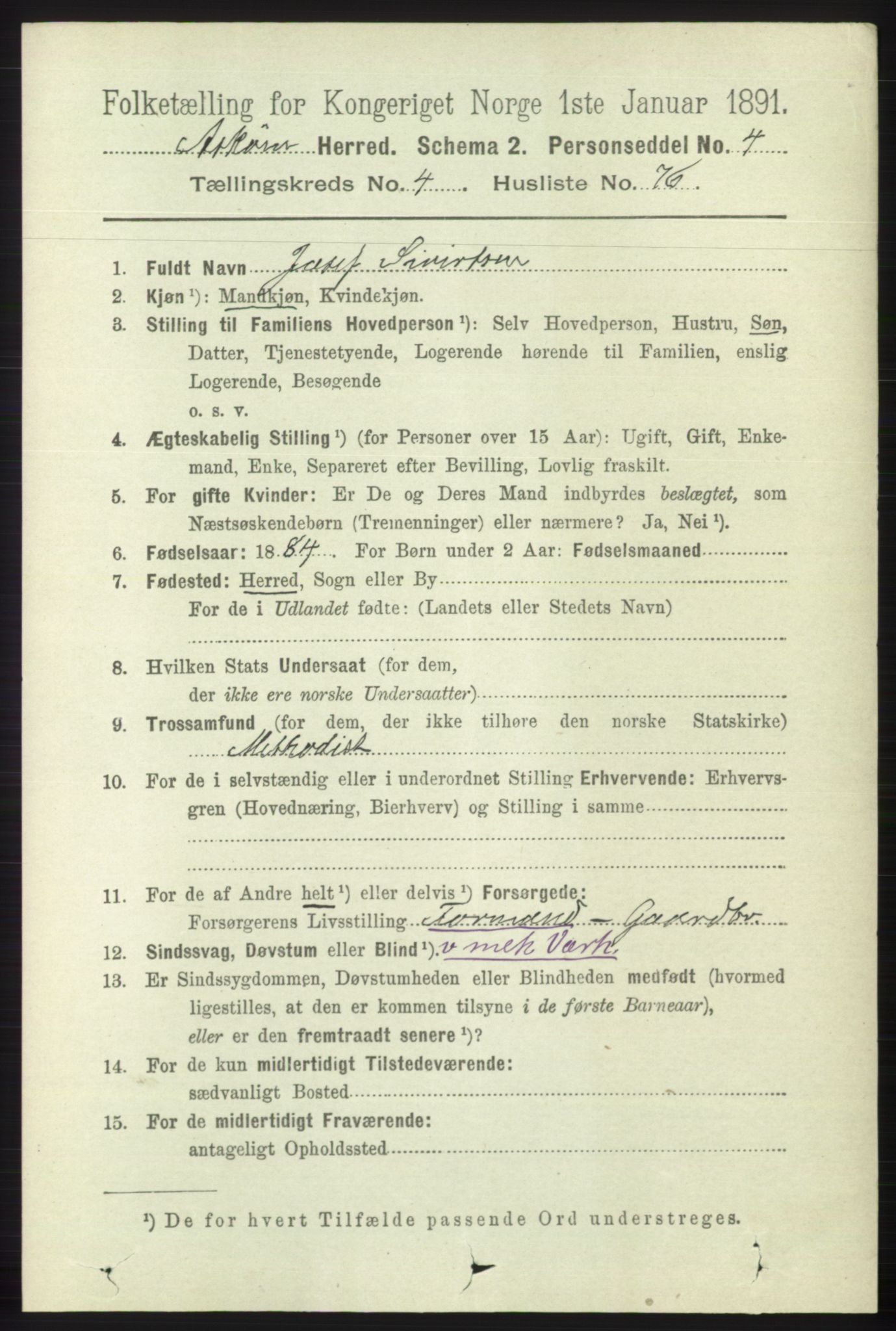 RA, 1891 census for 1247 Askøy, 1891, p. 3415